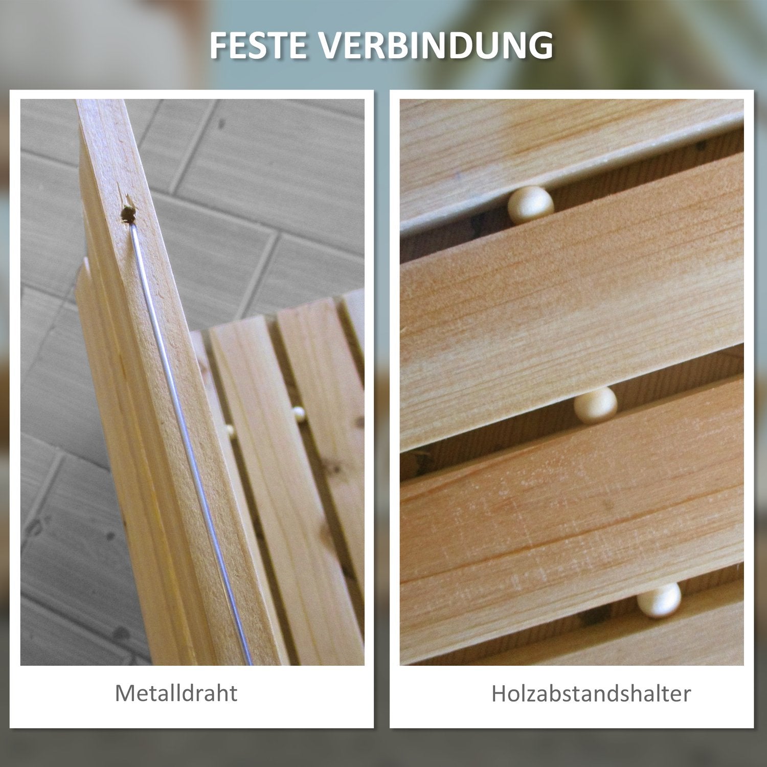 120 cm Decoratieve houten tuinroute – weerbestendig dennenhout