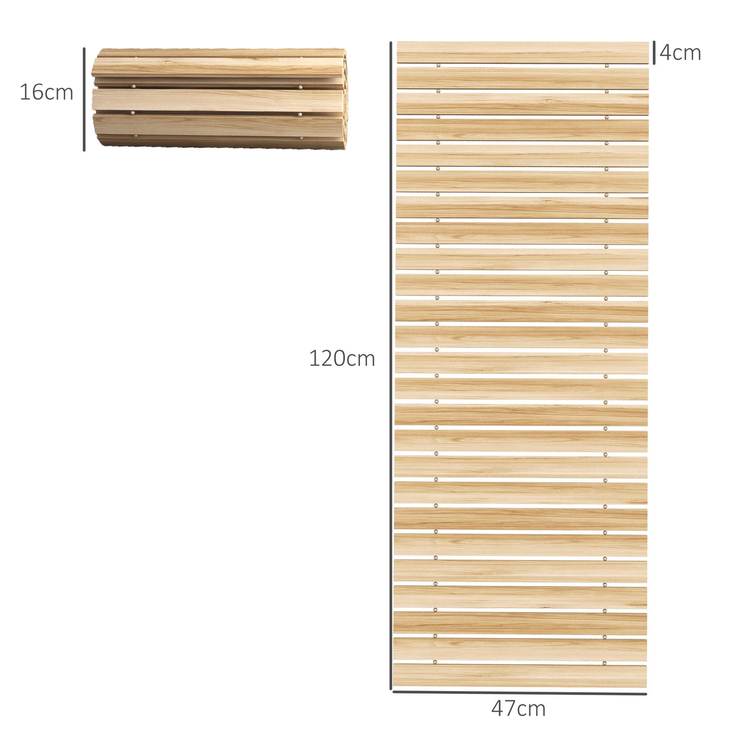 120 cm Decoratieve houten tuinroute – weerbestendig dennenhout