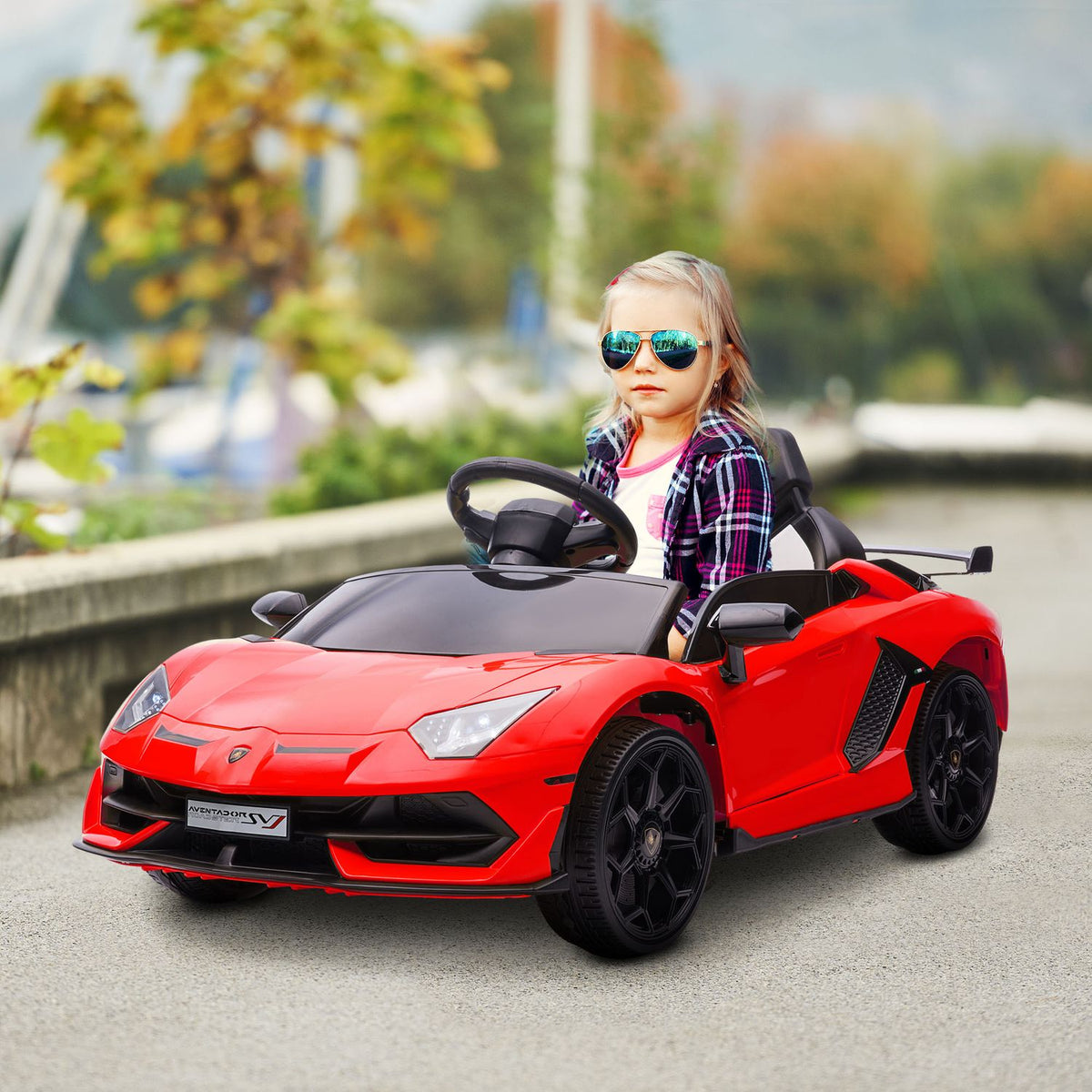 12V elektrische kinderauto met afstandsbediening, MP3, verlichting, claxon