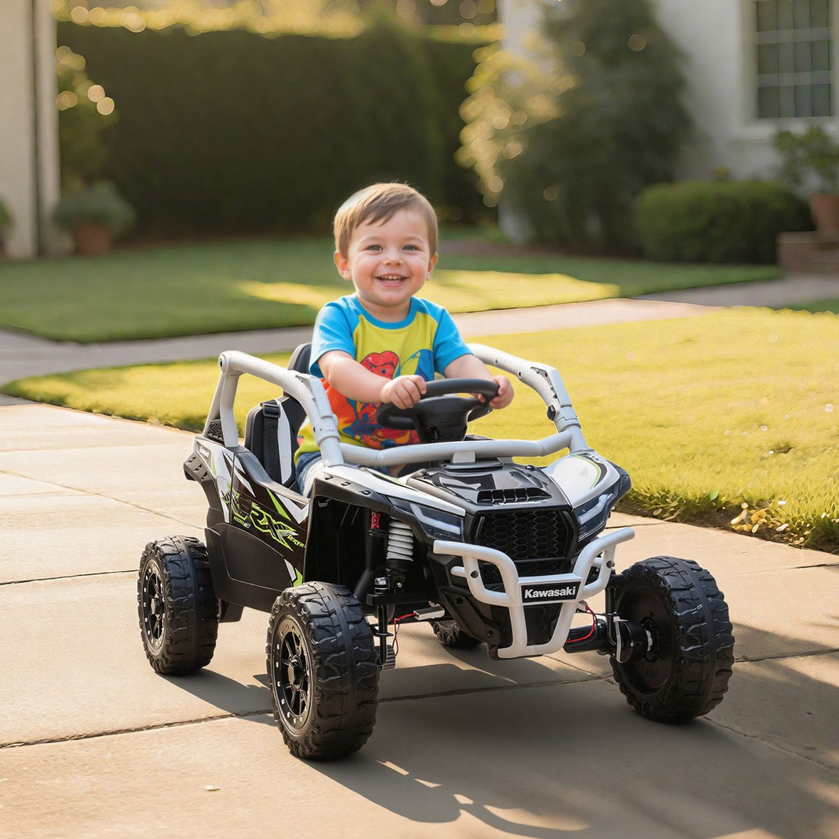 12V elektrische kinderauto met afstandsbediening, grijs