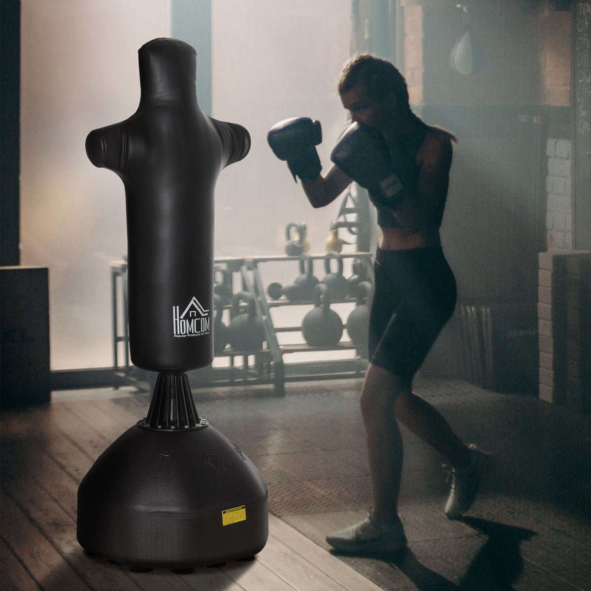 180 cm Heavy Duty staande bokszak – zwart