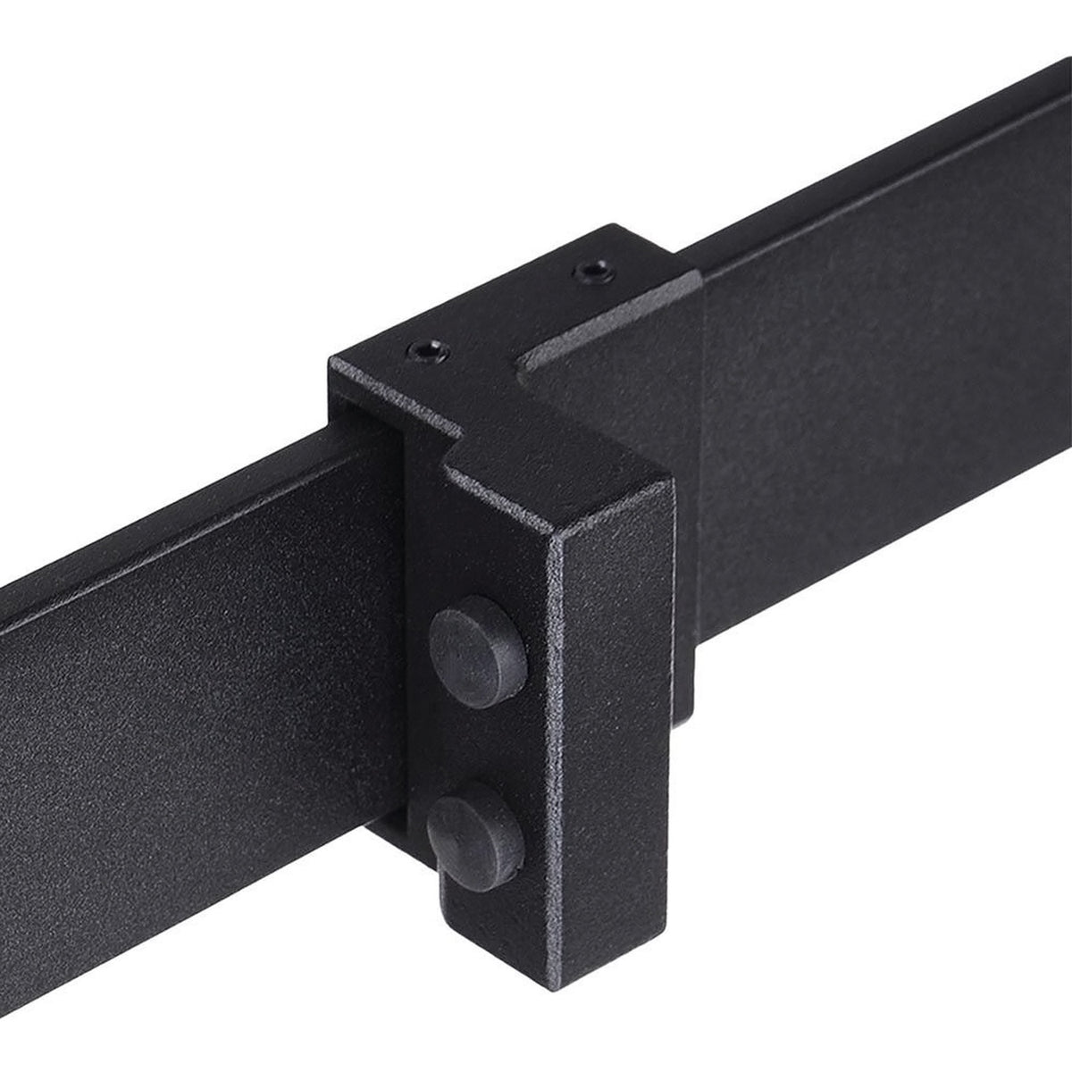 200 cm schuifdeurset van koolstofstaal, zwart