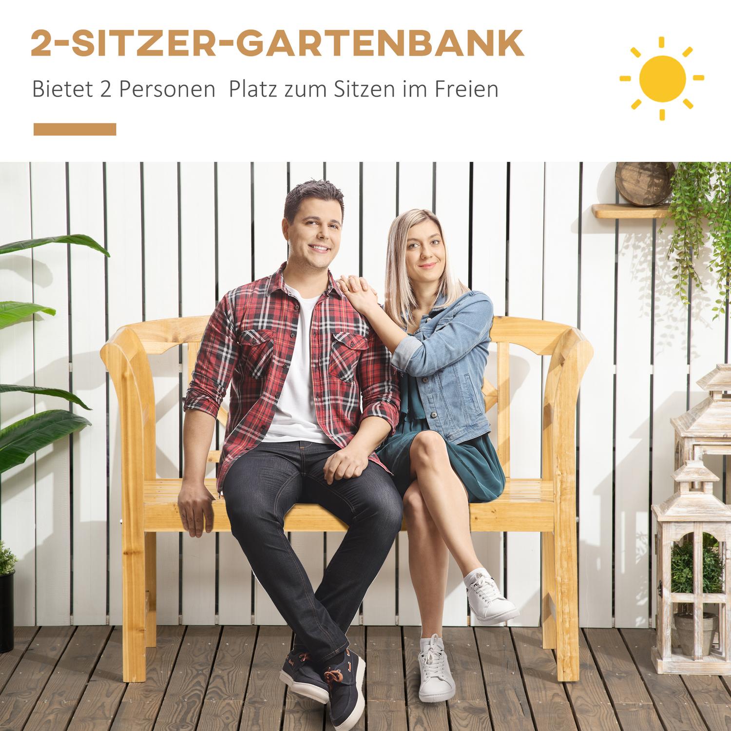 2-zits tuinbank van hout, weerbestendig, draagkracht 240 kg