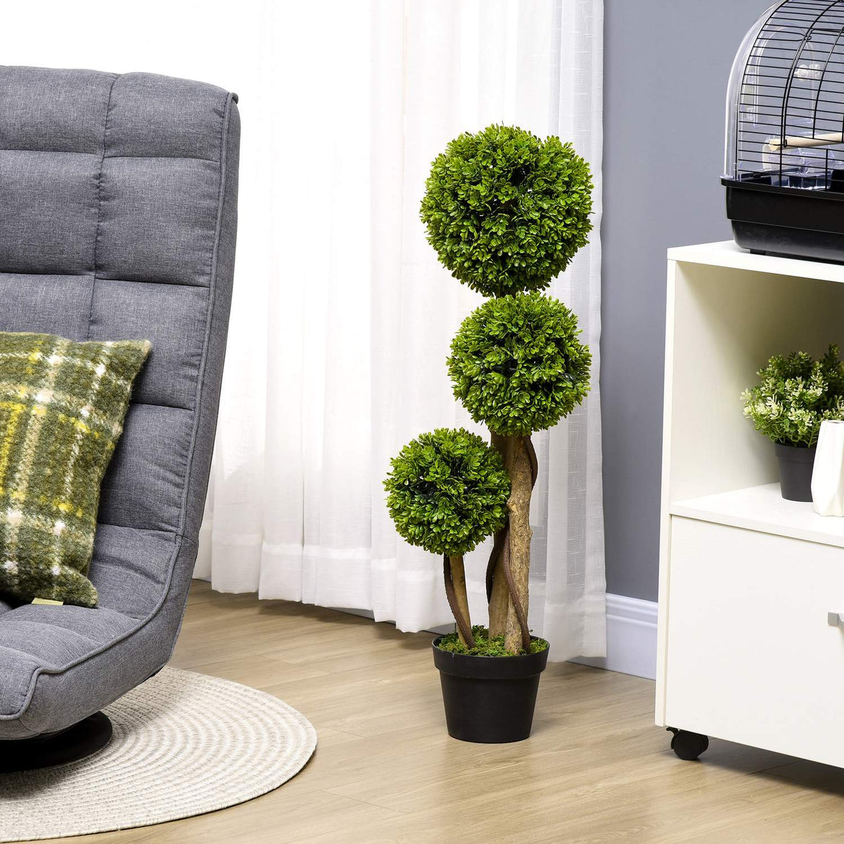 90 cm UV-bestendige buxus in pot – binnen/buiten
