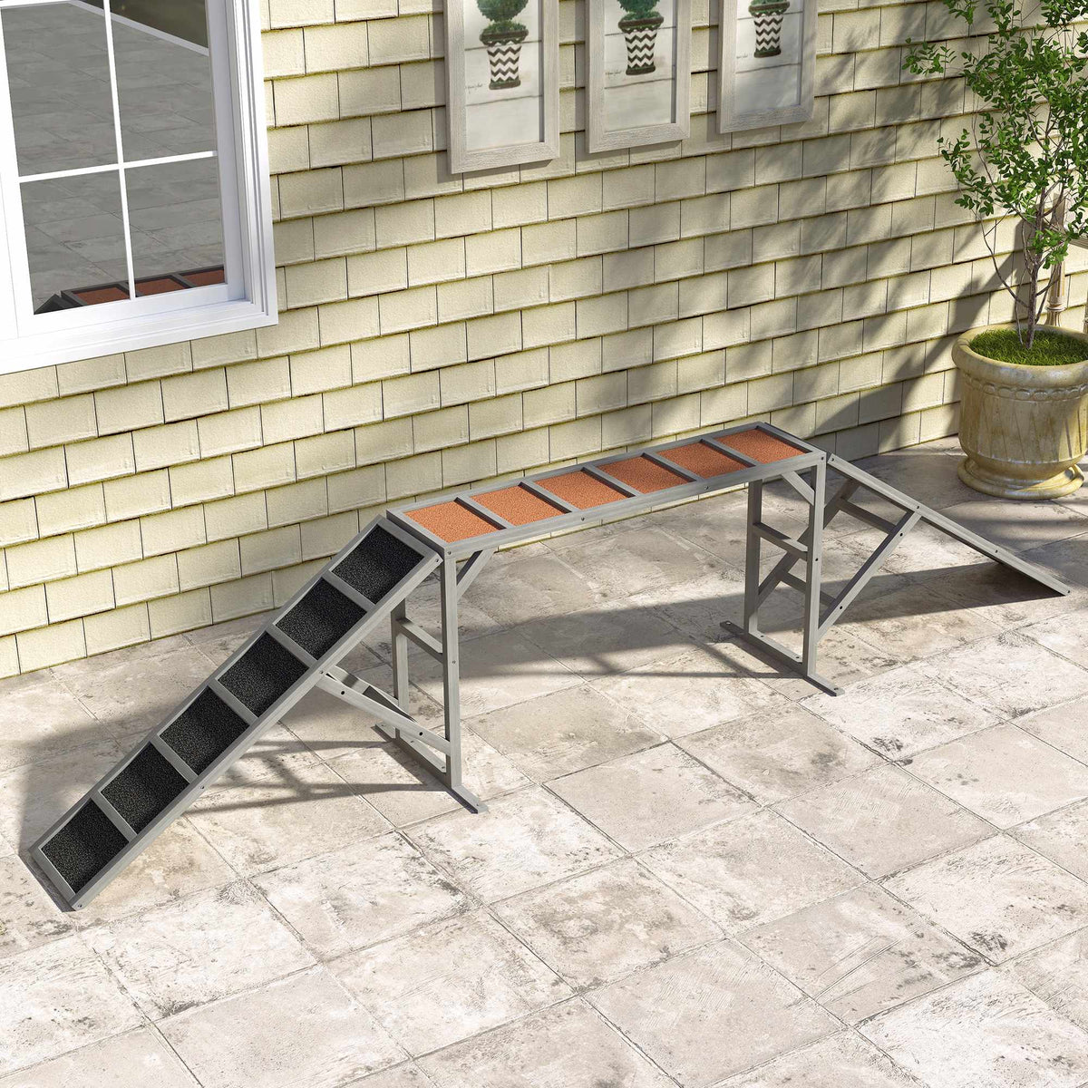 Hondenagilityhelling, antislip, helling van 35°, draagvermogen van 40 kg