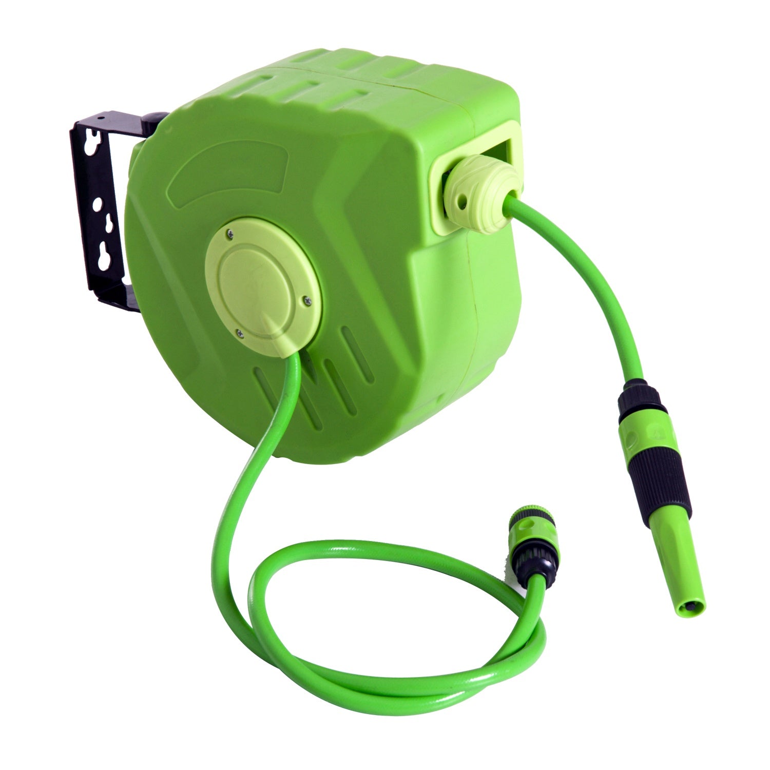 Automatische luchtslanghaspel, 11M, 180° draaibaar, groen