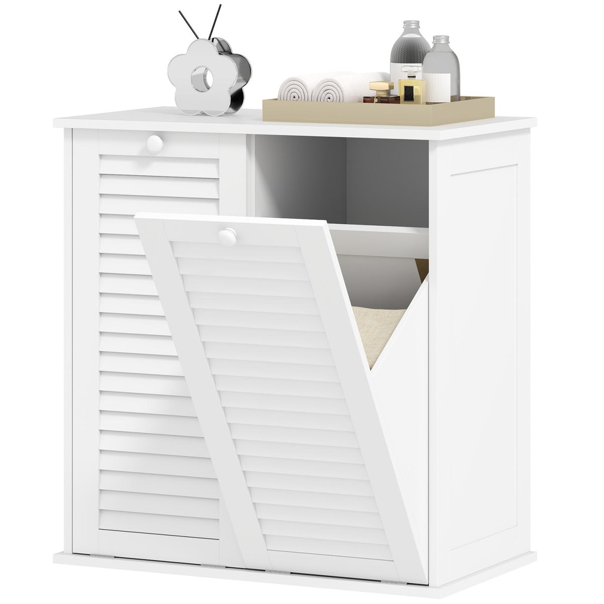 Badkamermeubel met twee lades, wit 70x38x73 cm