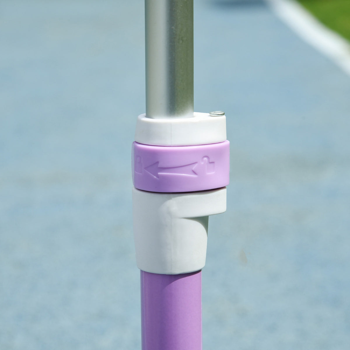 Kinderstep met led-wielen, verstelbare hoogte, paars