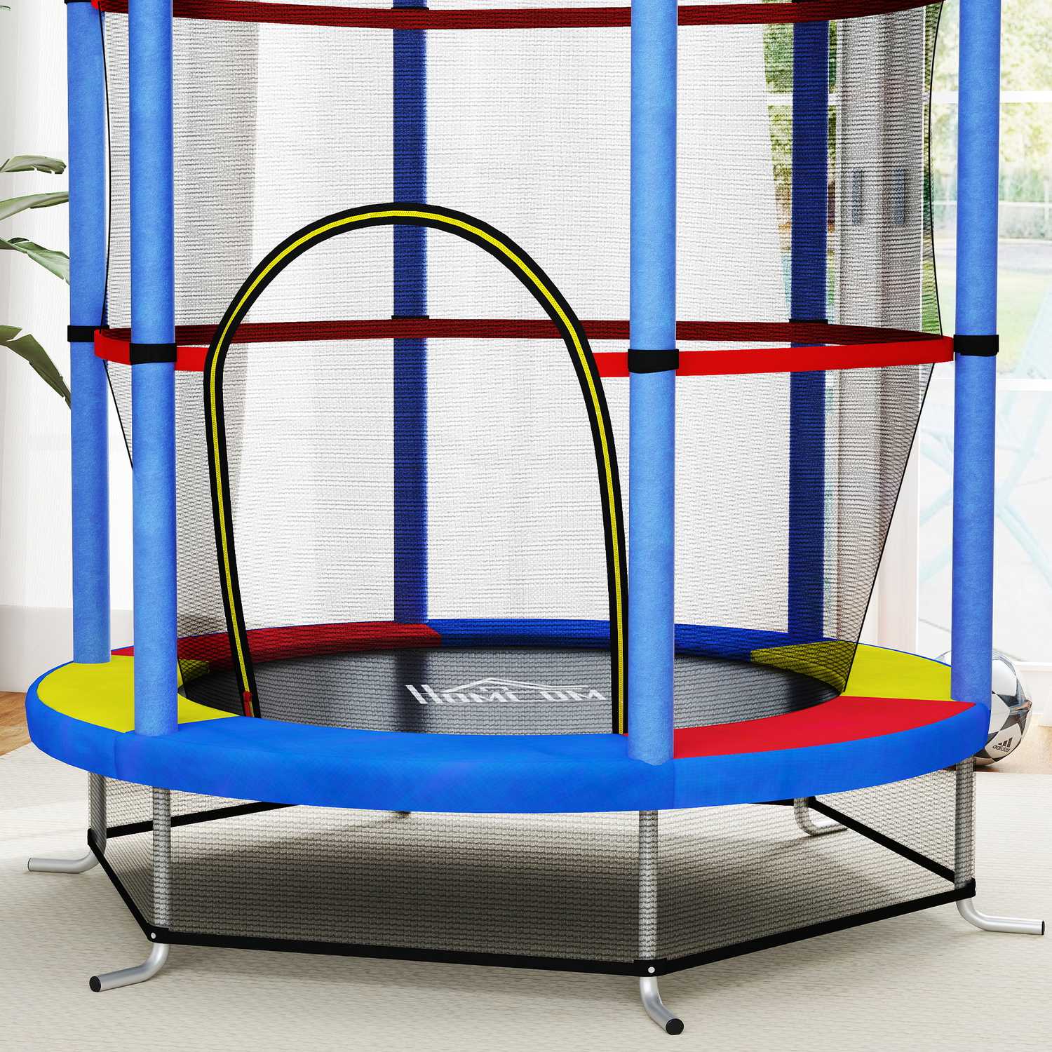 Kinderen trampoline met veiligheidsnet – binnen/buiten, Ø140 cm