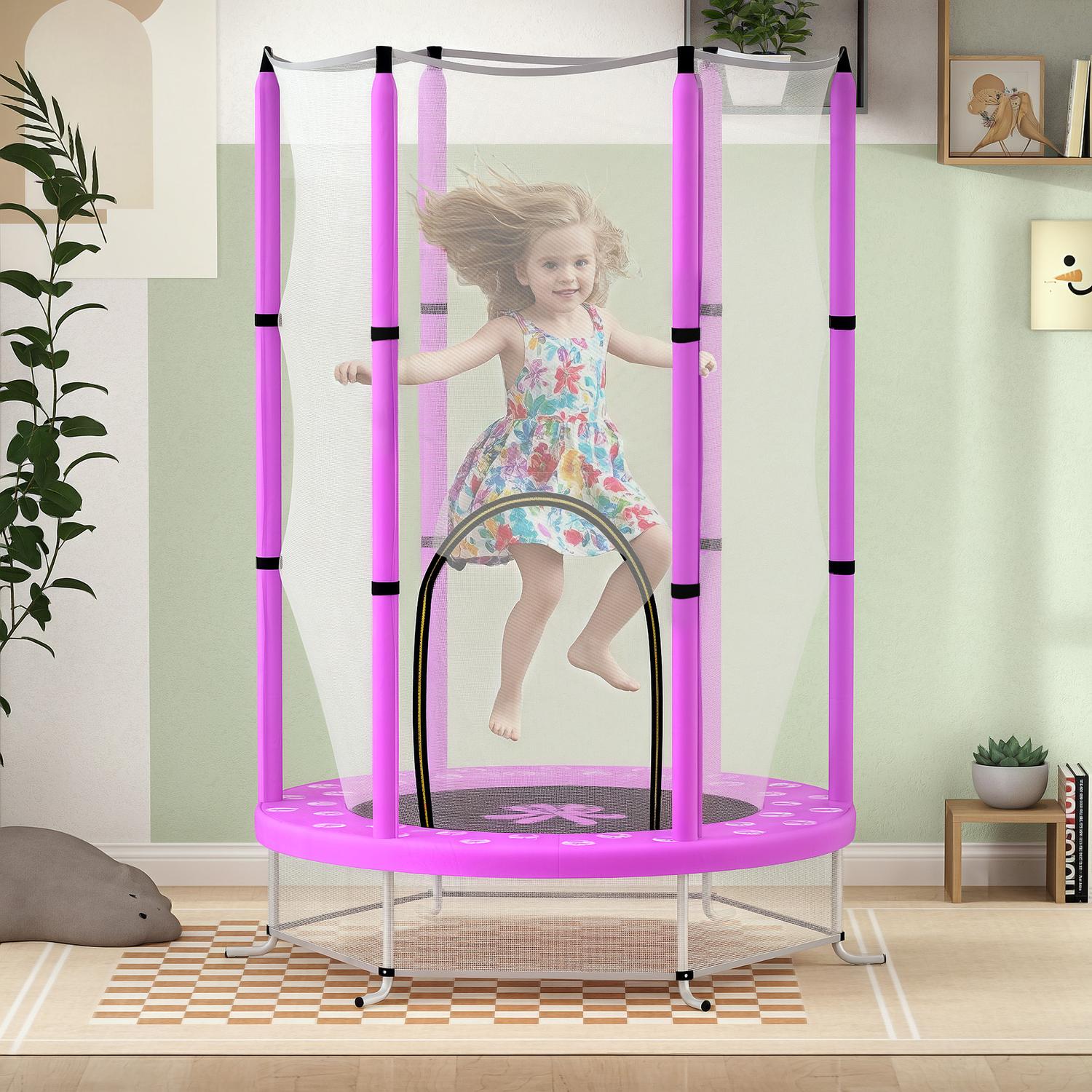 Kindertrampoline met vangnet, Ø 140 cm