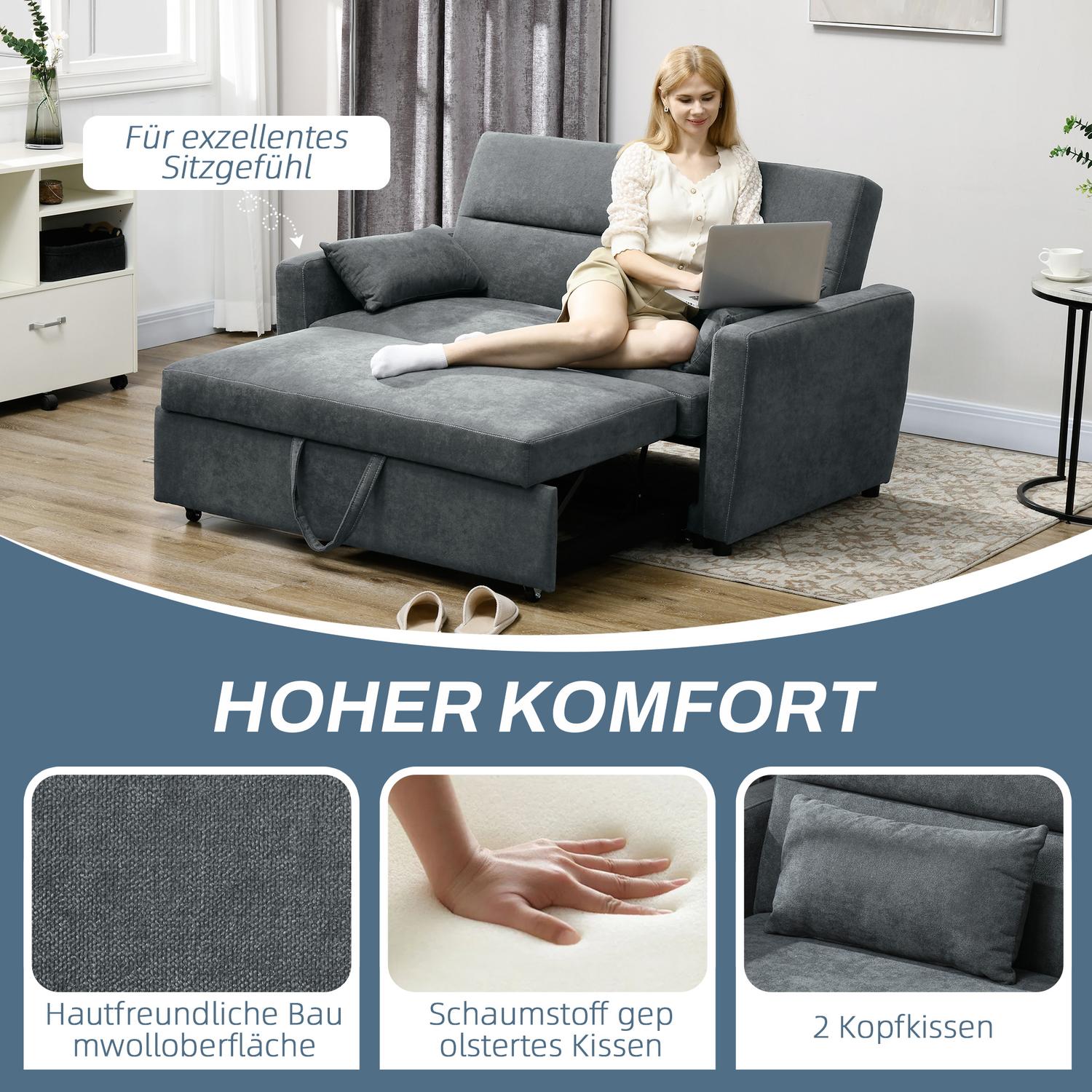 Slaapbank, fluwelen look, verstelbare rugleuning, 2-zits