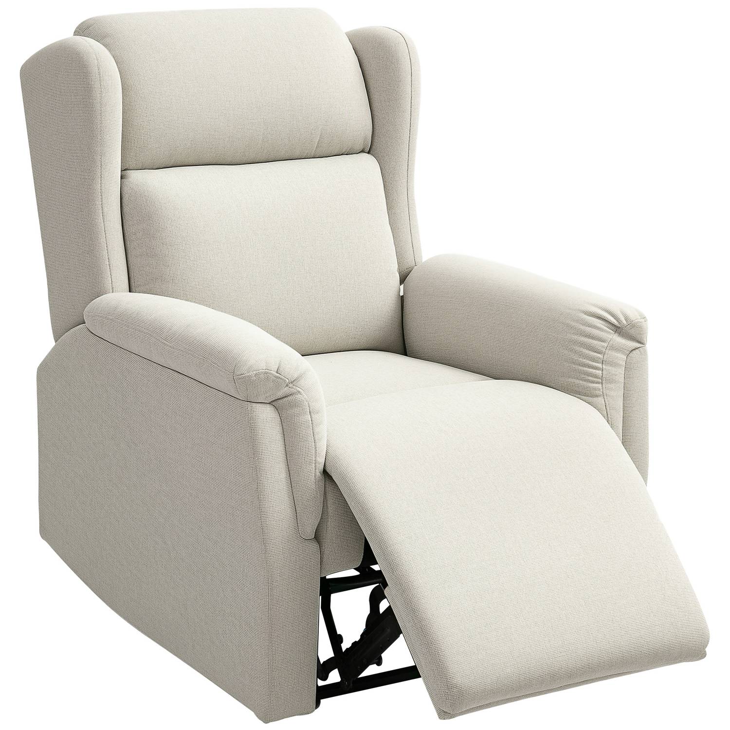 Beige vilstol med fickfjäder, 150 kg kapacitet