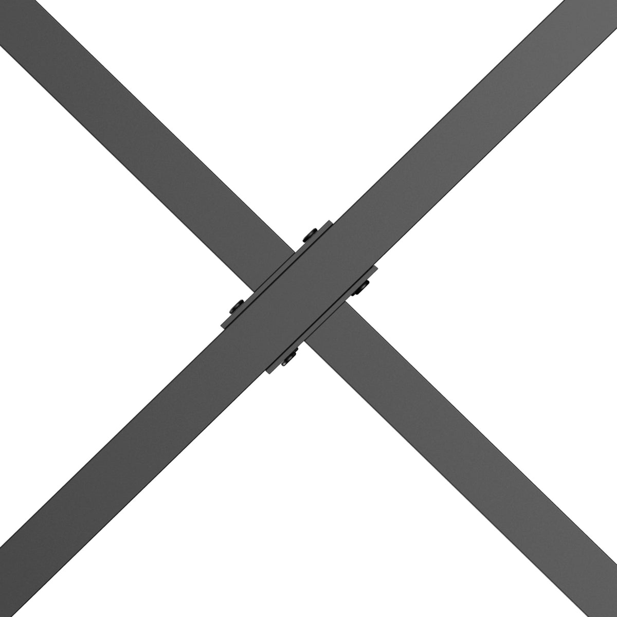 Zwarte Stalen X-Poten, set van 2, 72 cm