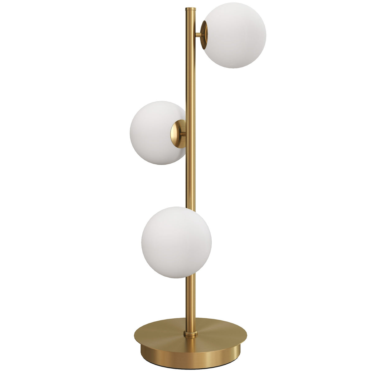 Tafellamp met 3 bollen, messingafwerking, G9-fitting, 53 cm