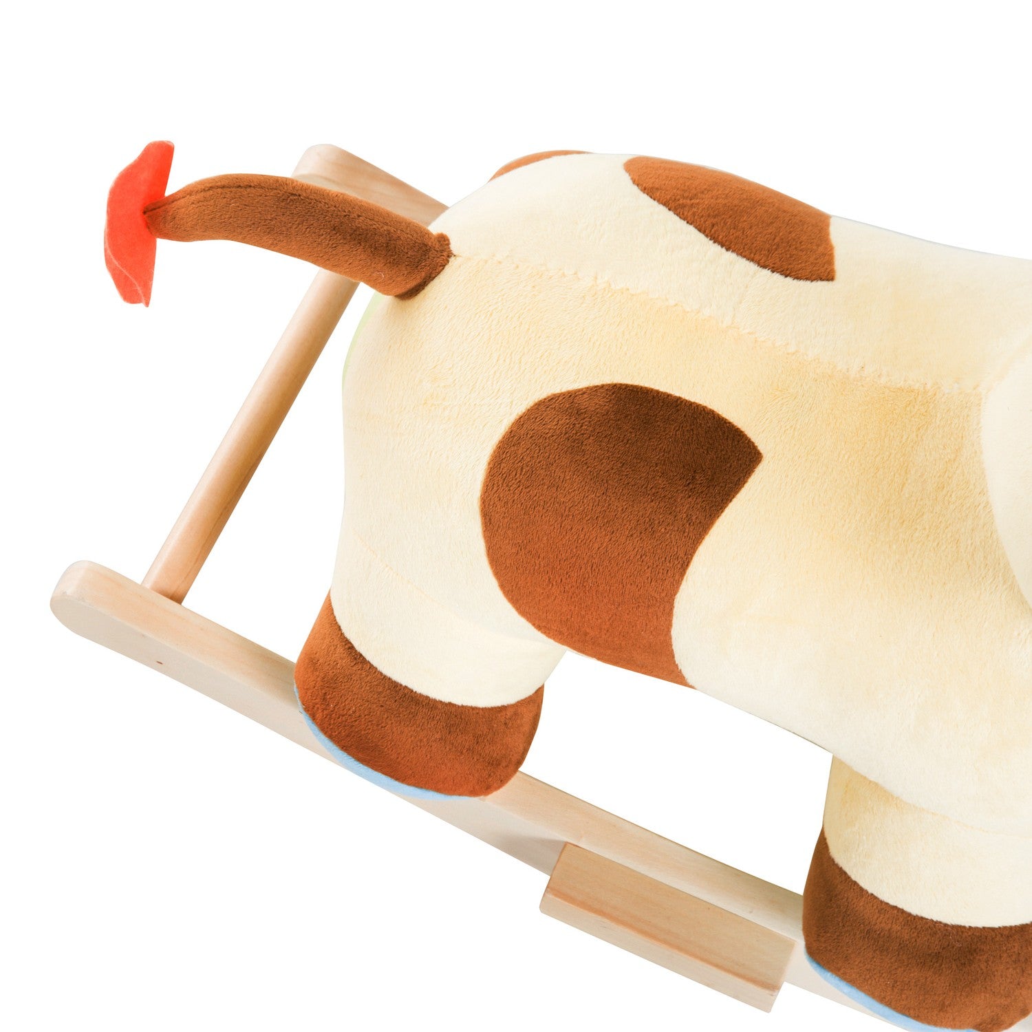 Bruine & Gele Baby Schommelspeelgoed Koe – 60x34x46 cm