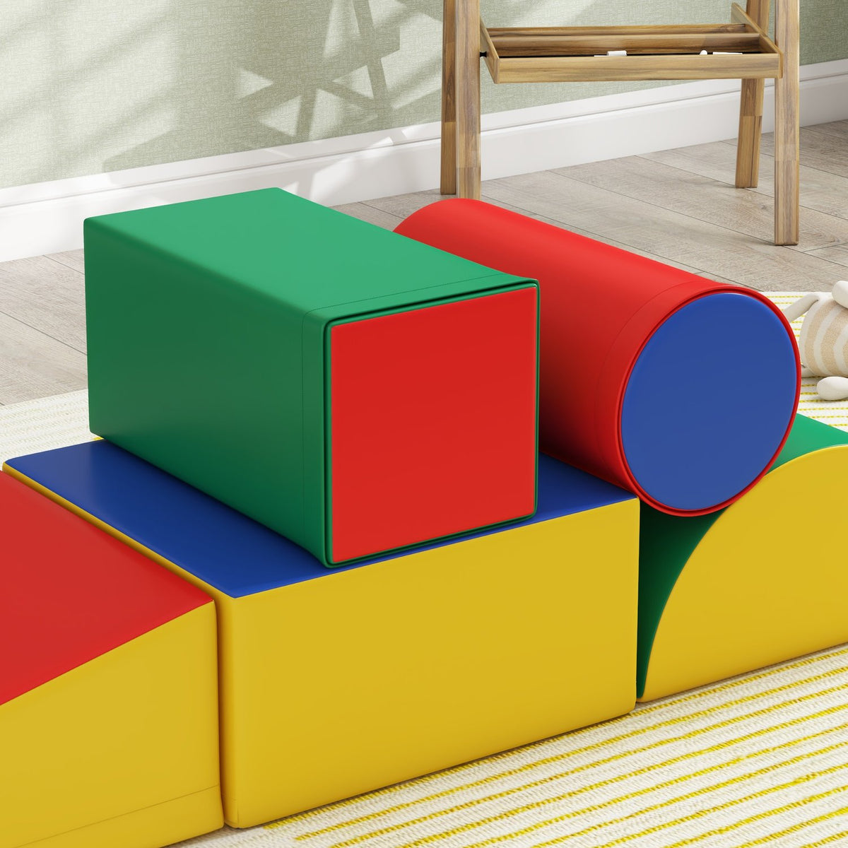 Bouwblokken van schuim voor kinderen, zacht en veilig, kunstleer