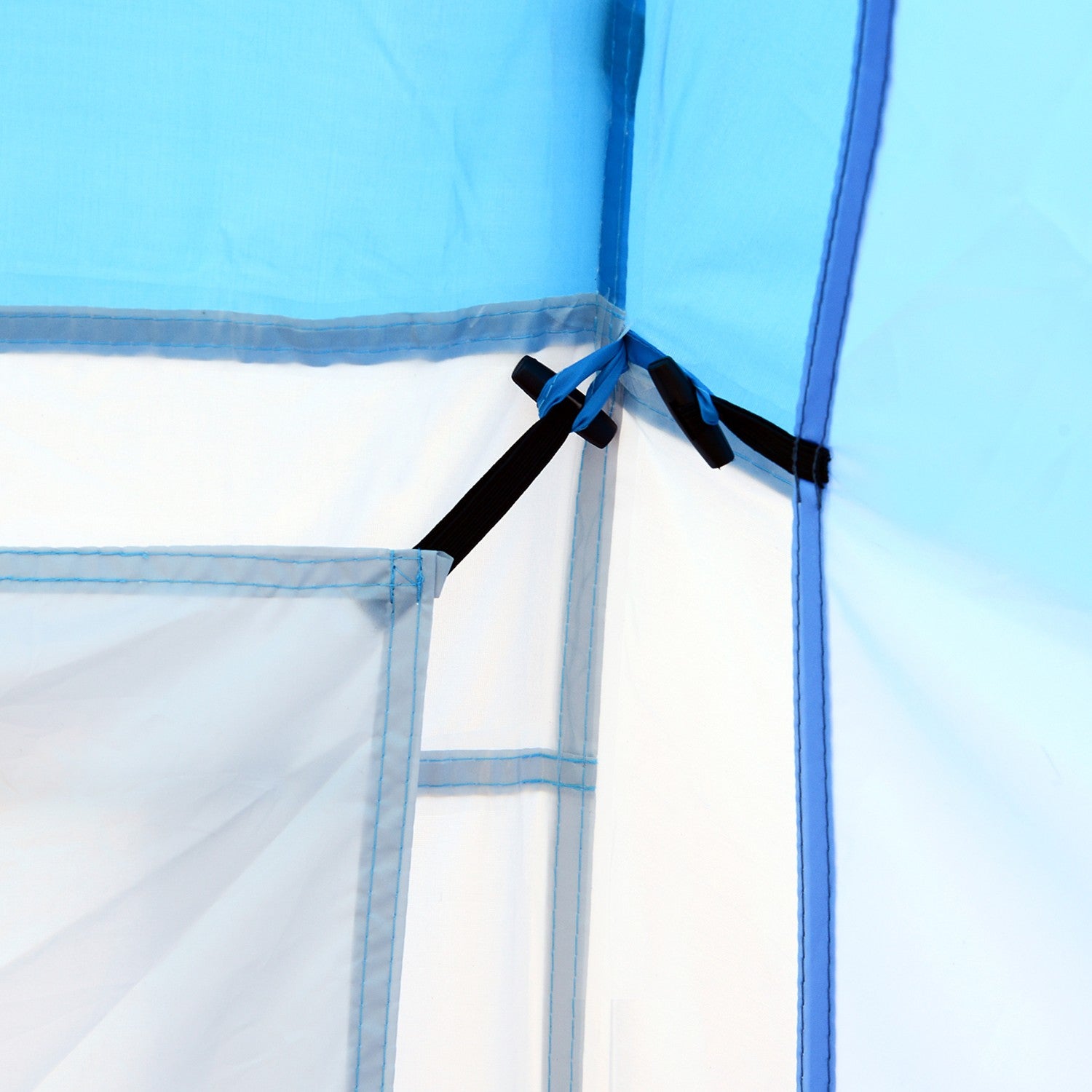 Campingtunneltent voor 4-6 personen, 2 cabines, blauw