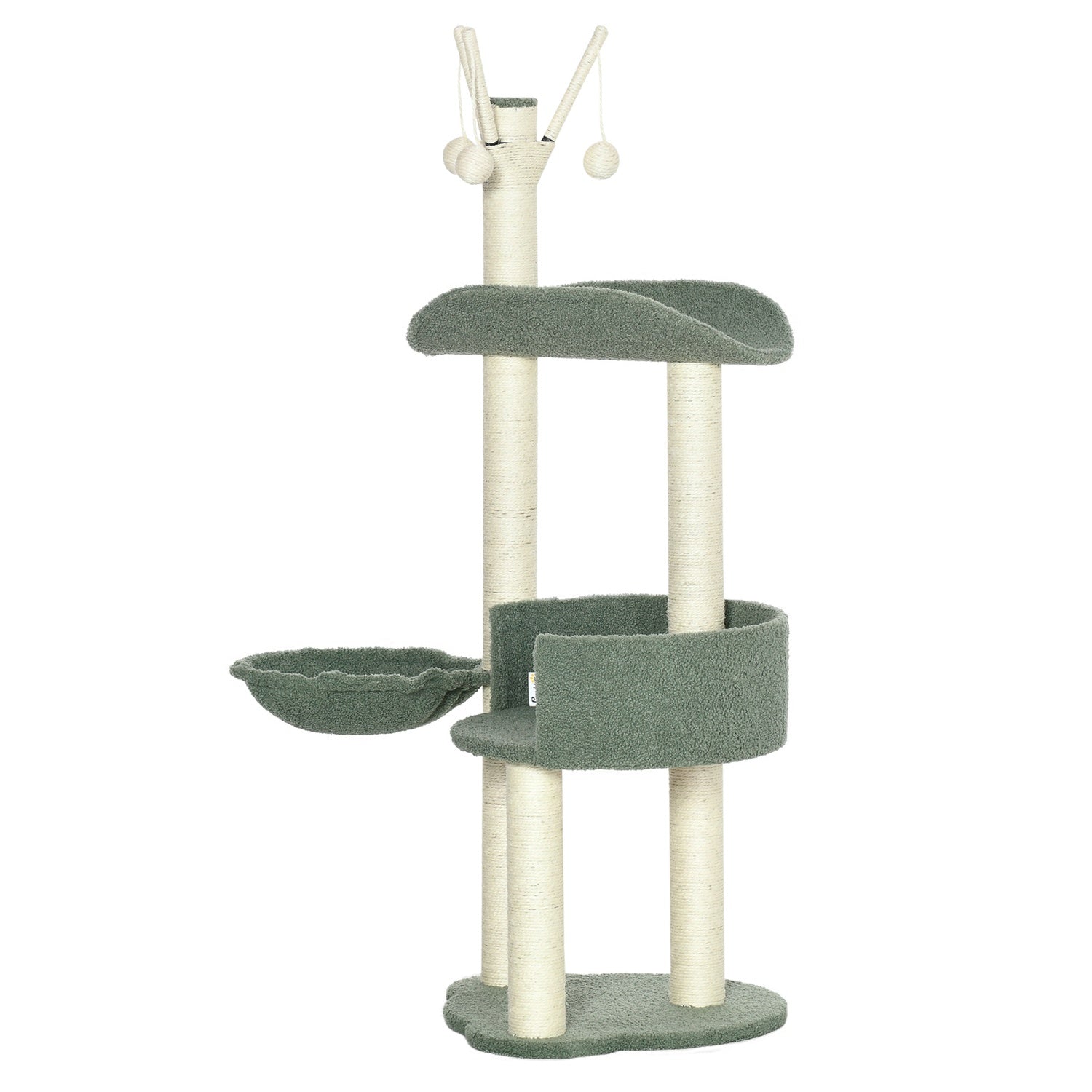 Katten Krabpaal, 123 cm, met ligstoel & speeltje