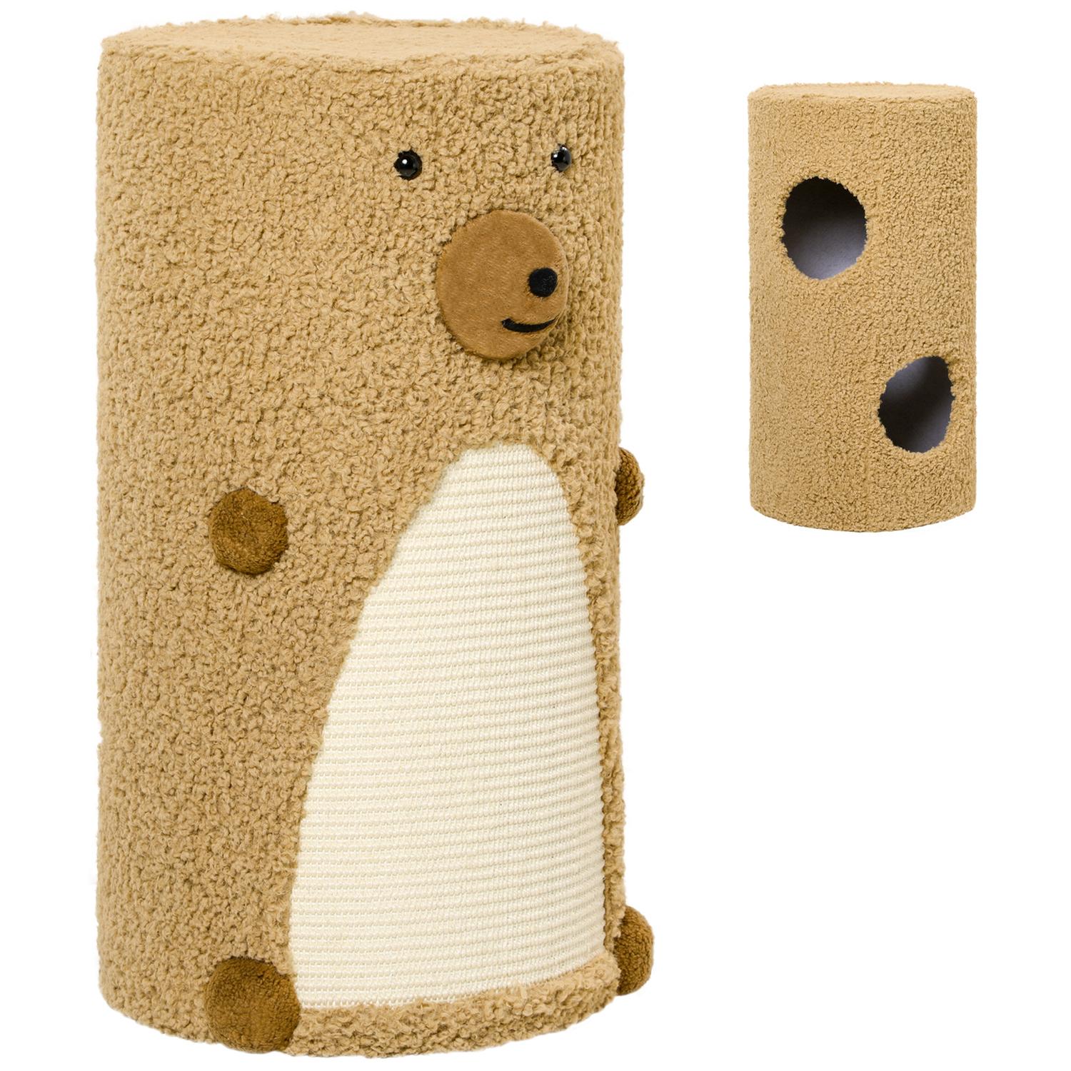 Krabpaal met grotten en plateau, lichtbruin, 66cm