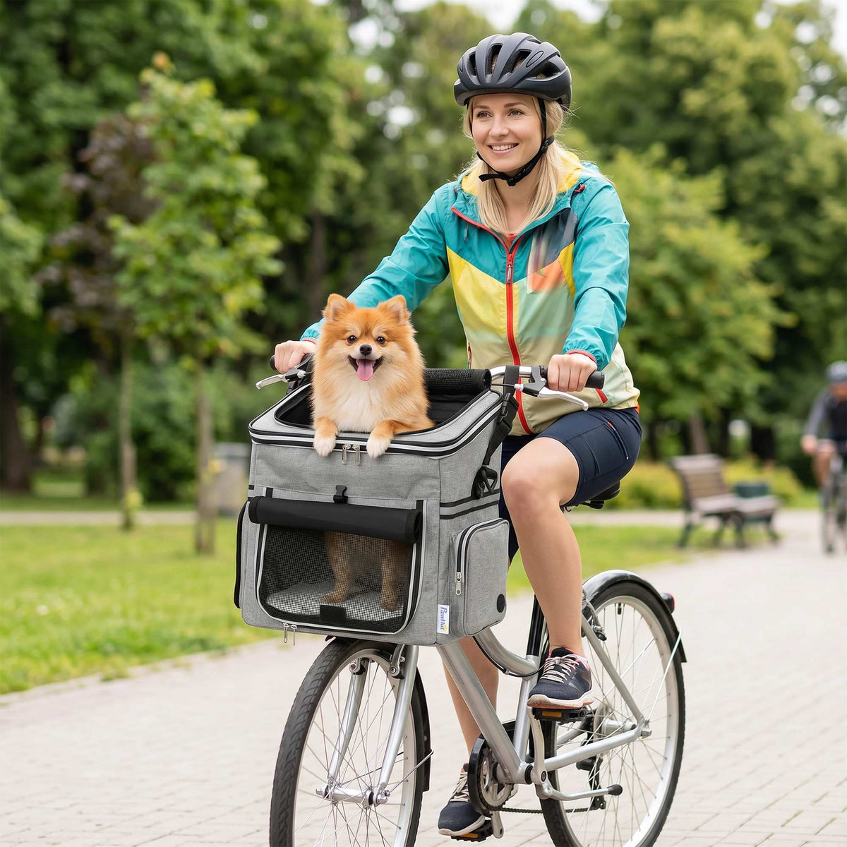 Fietsmand vooraan voor honden tot 5 kg, riem, kussen