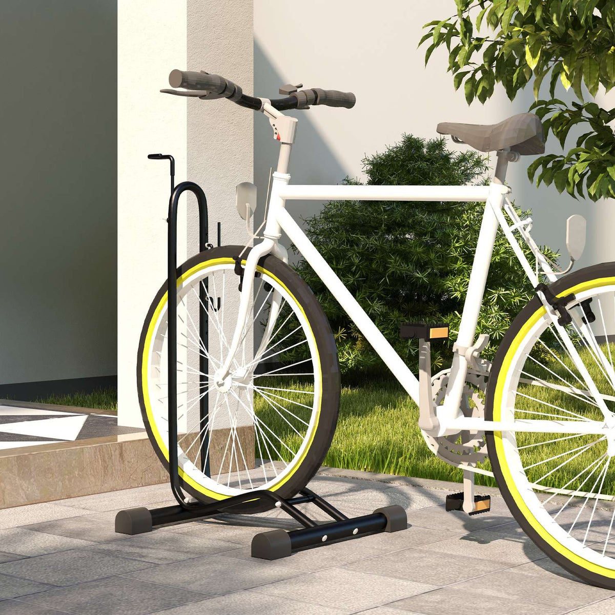 Metalen fietsenrek – verticaal en horizontaal, weerbestendig, 45x44x118cm