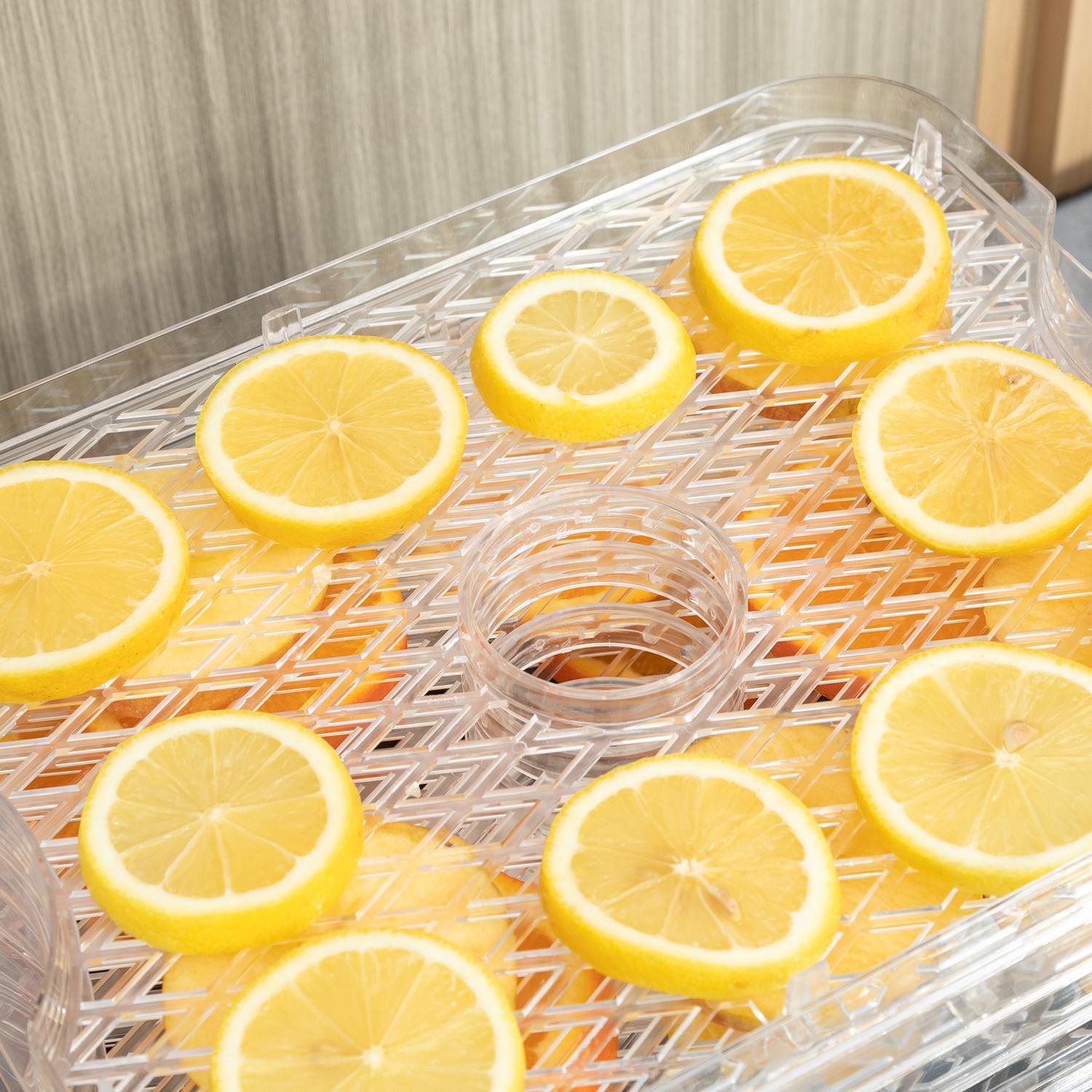 Voedseldroger met timer en temperatuurregeling, 5 lagen, roestvrij staal