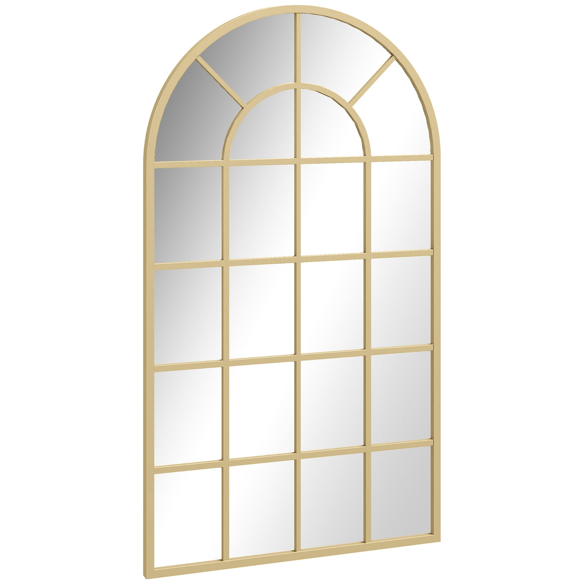 Decoratieve wandspiegel in goud, 110 x 62 cm, metalen frame