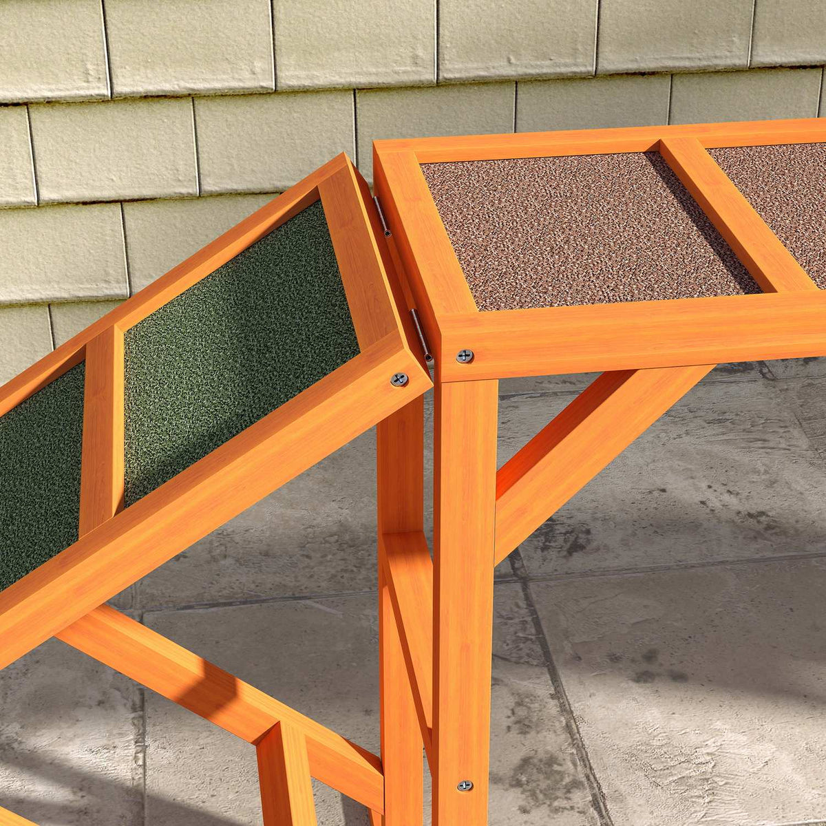 Honden Agility Brug met Safety Bar, Antislip, 325 cm, Oranje