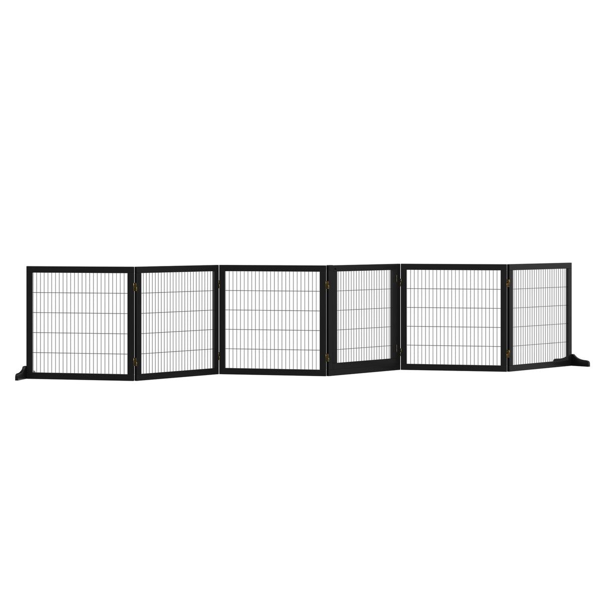 Hondenrek – Opvouwbare veiligheidsbarrière, Grenenhout & Metaal, 432x36x70 cm