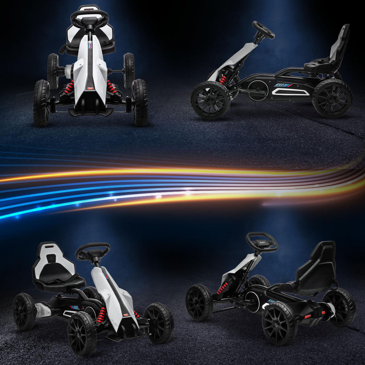 Elektrische Go-Kart voor Kinderen, 12V, 3-8 jaar, Wit