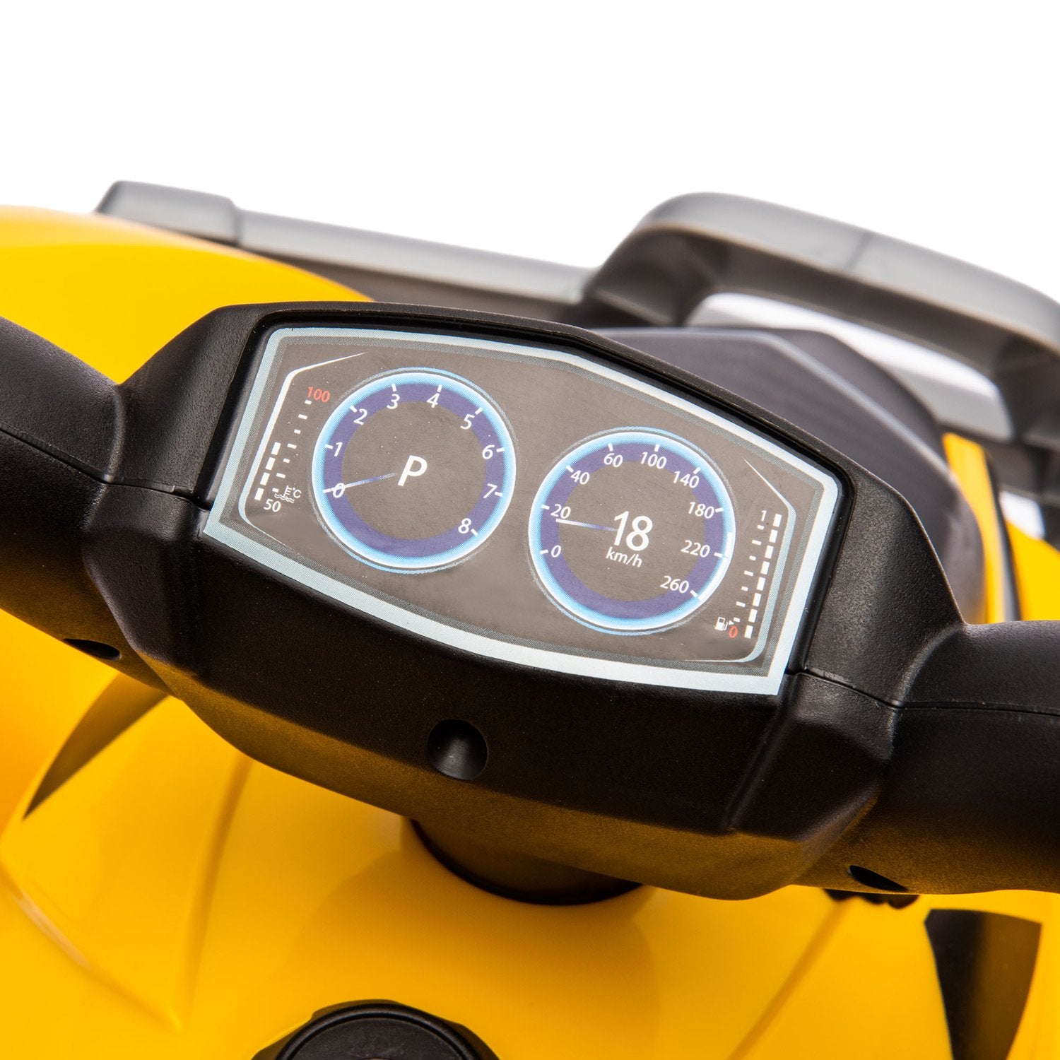 Elektrische quad voor kinderen, 6V met claxon & koplampen, geel