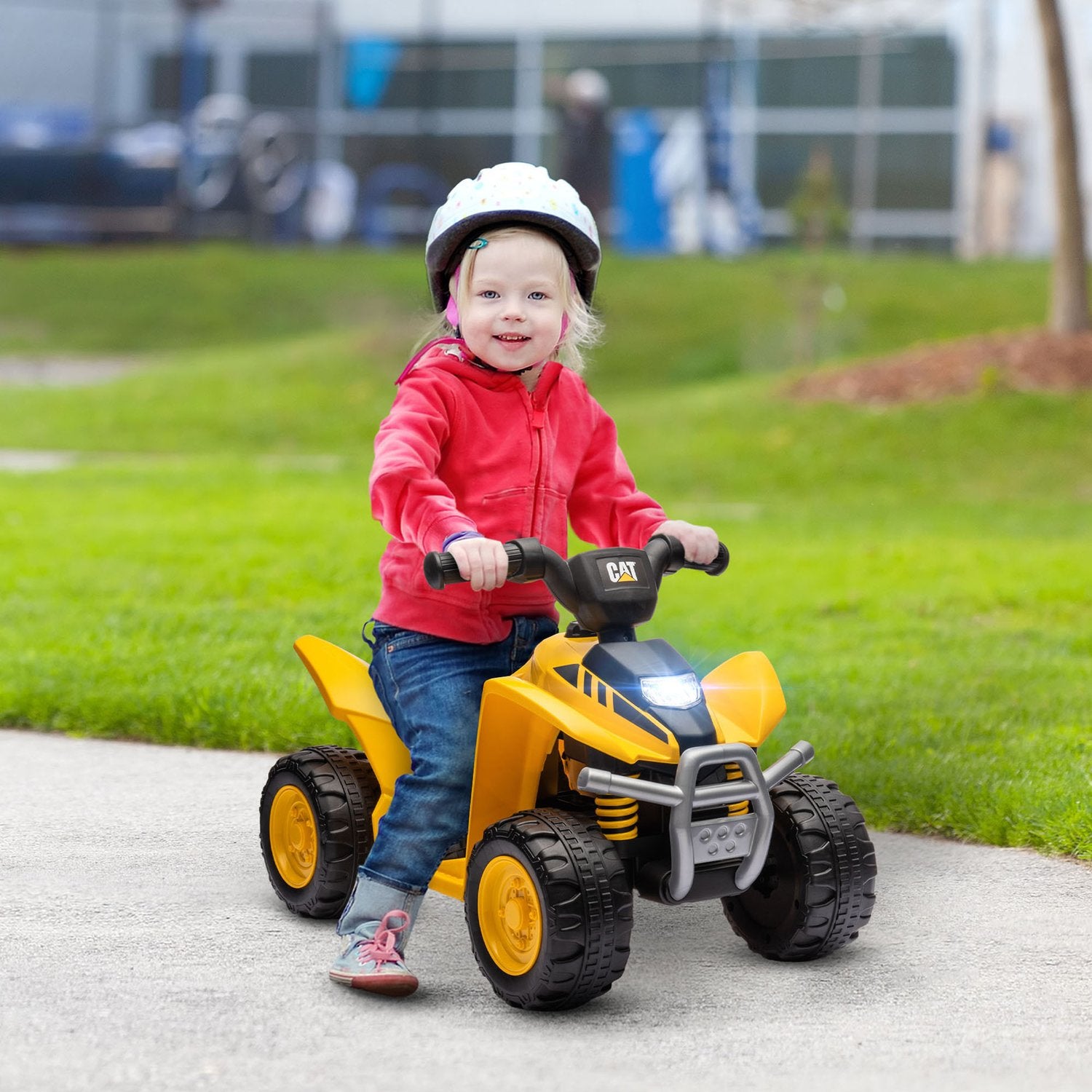 Elektrische quad voor kinderen, 6V met claxon & koplampen, geel