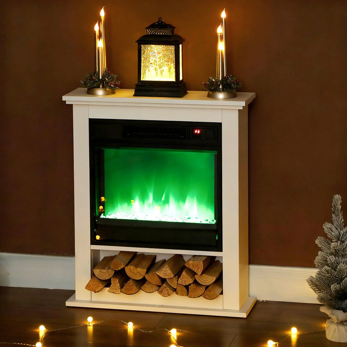Elektrisch fornuis, 1800 W, 9 vlamkleuren, afstandsbediening