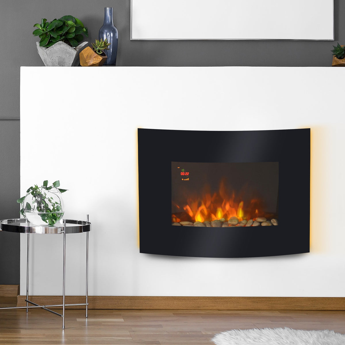 Elektrische wandhaard 65 cm – Gezellige Sfeer Verhoger