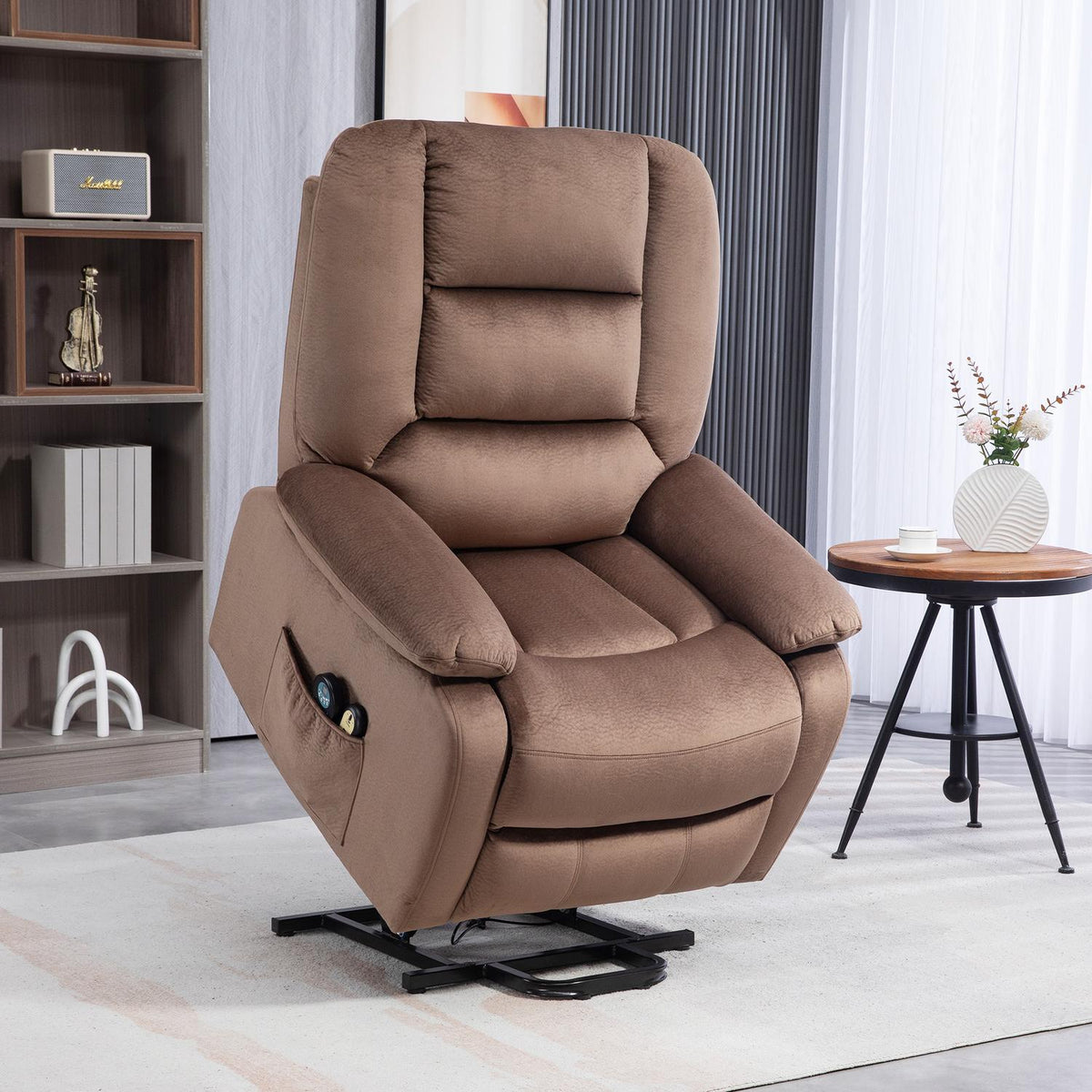 Elektrische relaxfauteuil met sta-op-hulp, massage en warmte