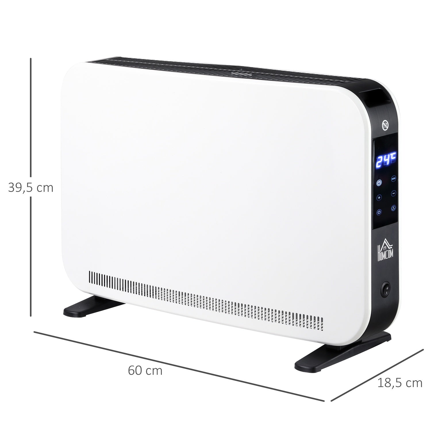 Elektrische kachel 2180W, 3 warmtestanden, timer, wit