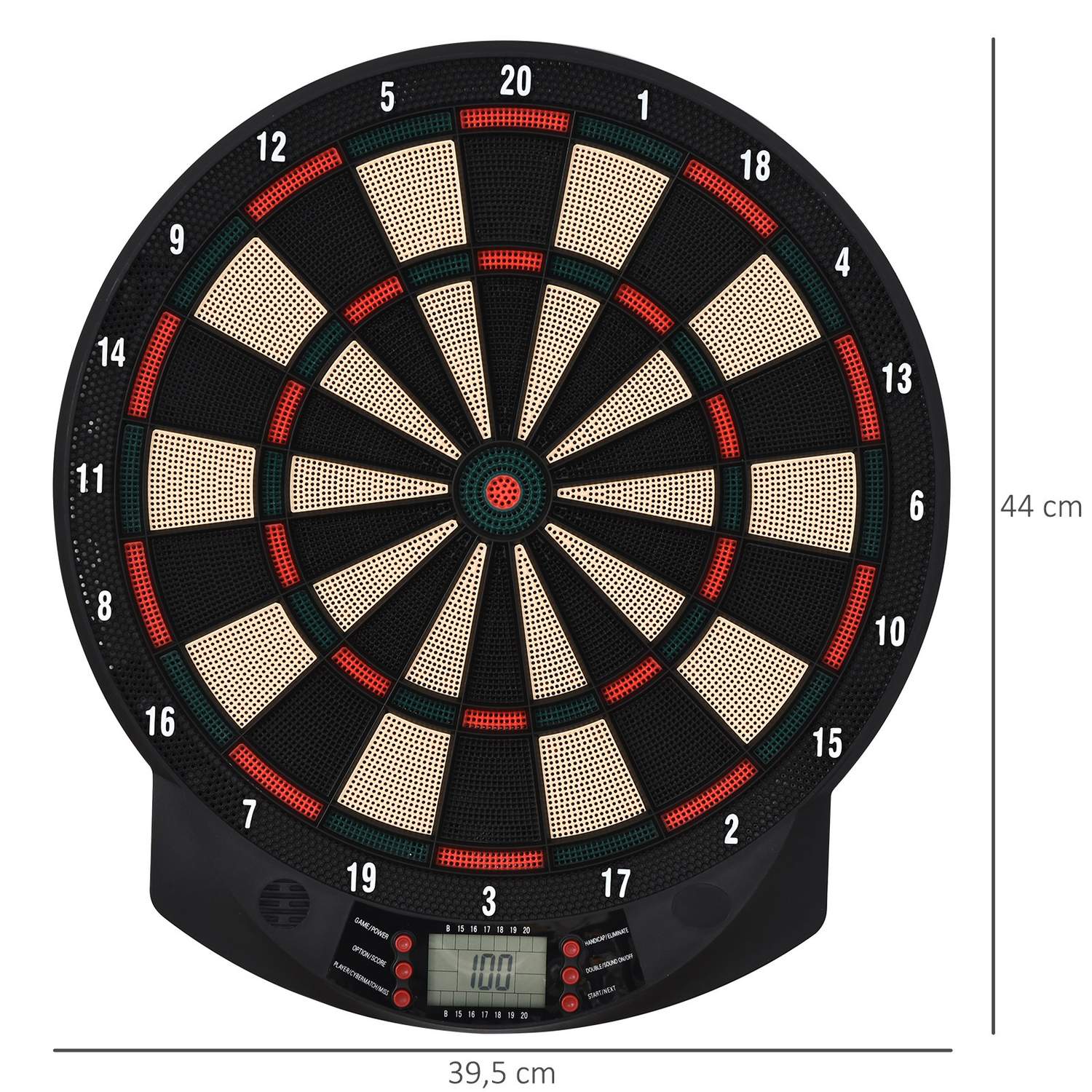 Elektronisk darttavla, 6 dart, 26 spel, flerfärgad