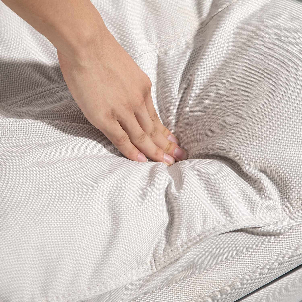 Ergonomische bureaustoel, massage & kantelfunctie, crème wit