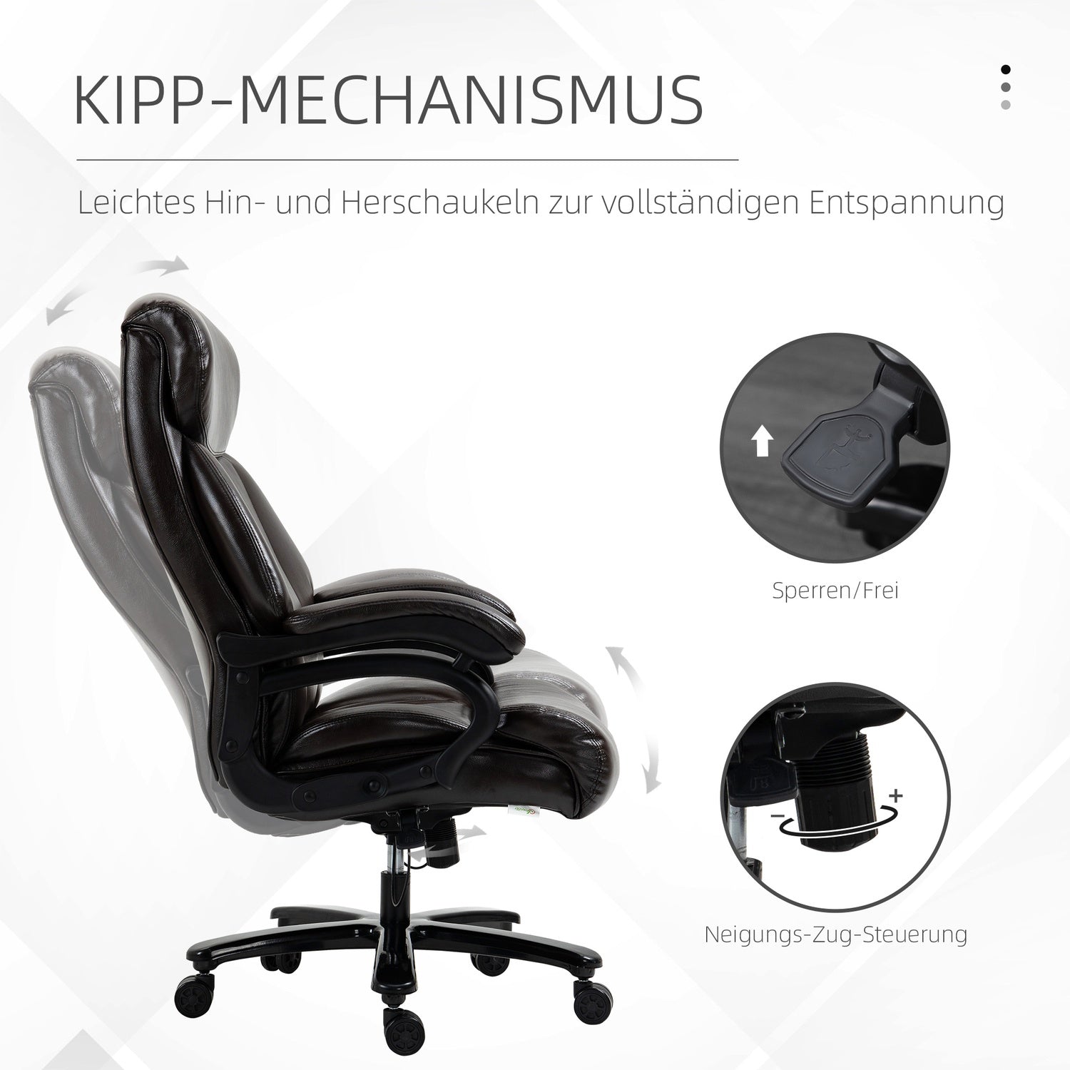 Ergonomische bureaustoel, verstelbaar, 180 kg capaciteit