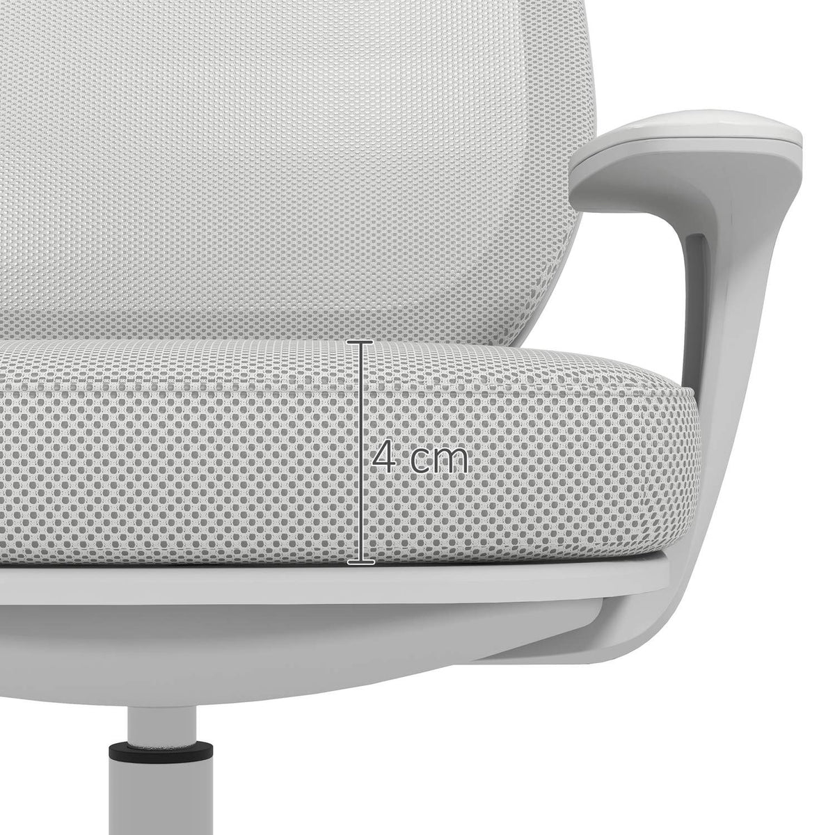 Ergonomische bureaustoel, verstelbare hoogte, grijs, 360° draaibaar