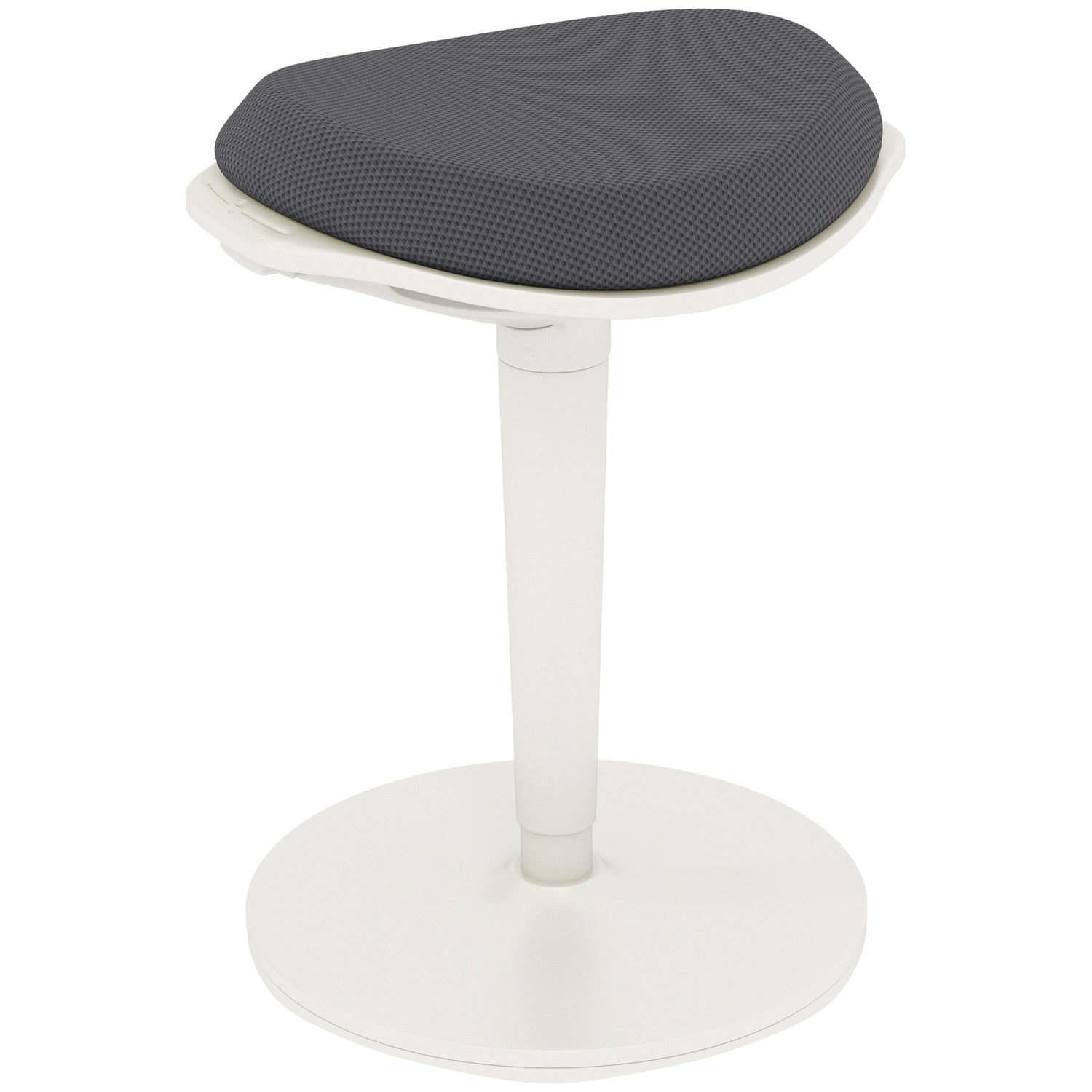 Ergonomischer Drehhocker – höhenverstellbar, graues Mesh