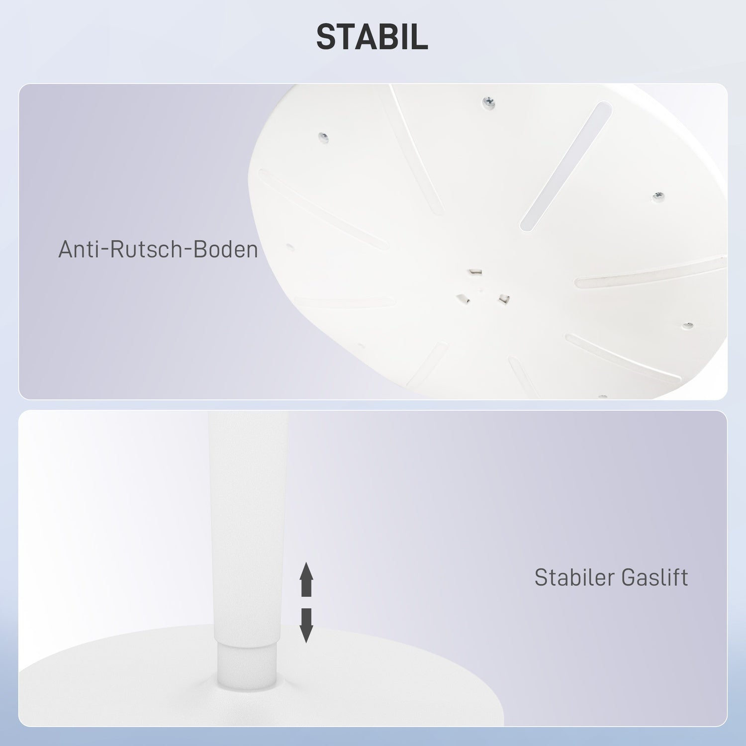 Ergonomischer Drehhocker – höhenverstellbar, graues Mesh