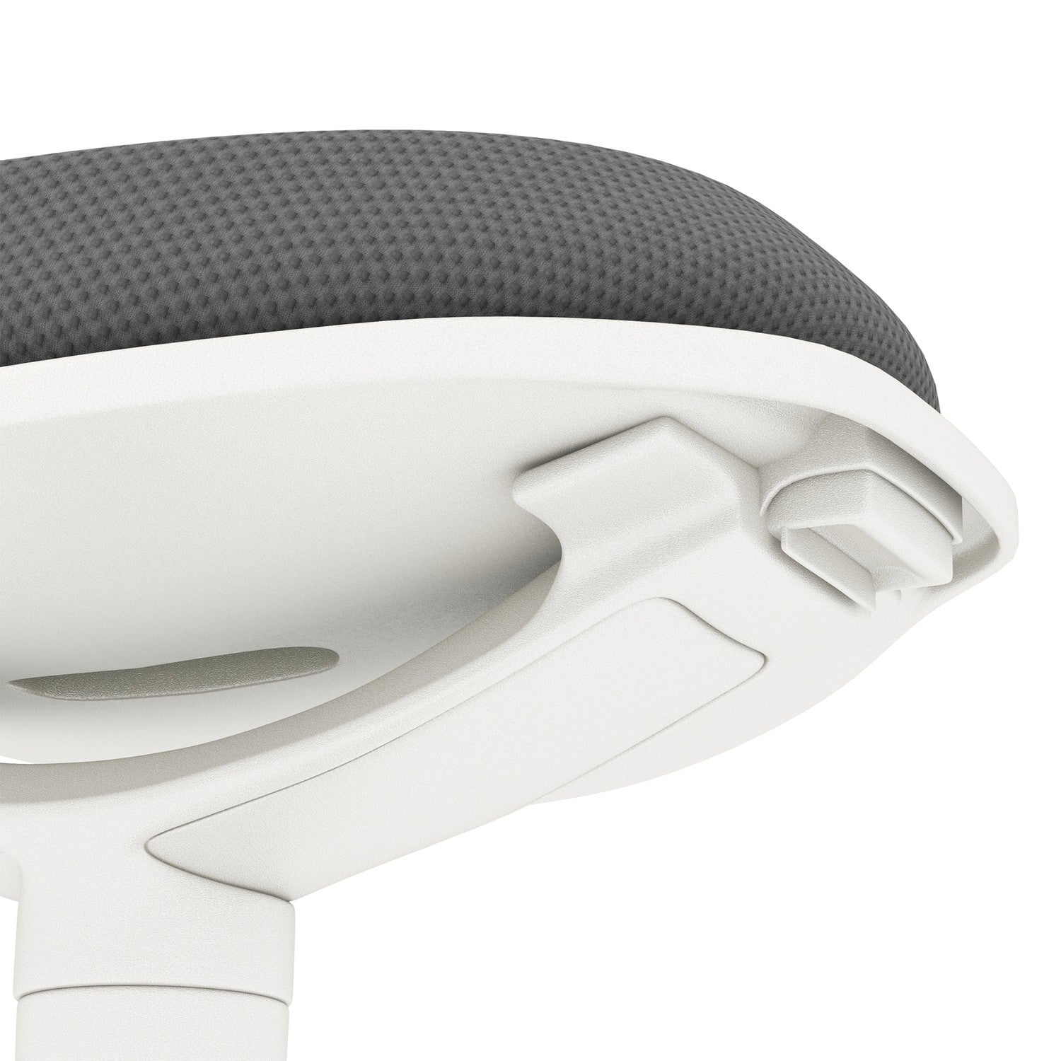 Ergonomischer Drehhocker – höhenverstellbar, graues Mesh