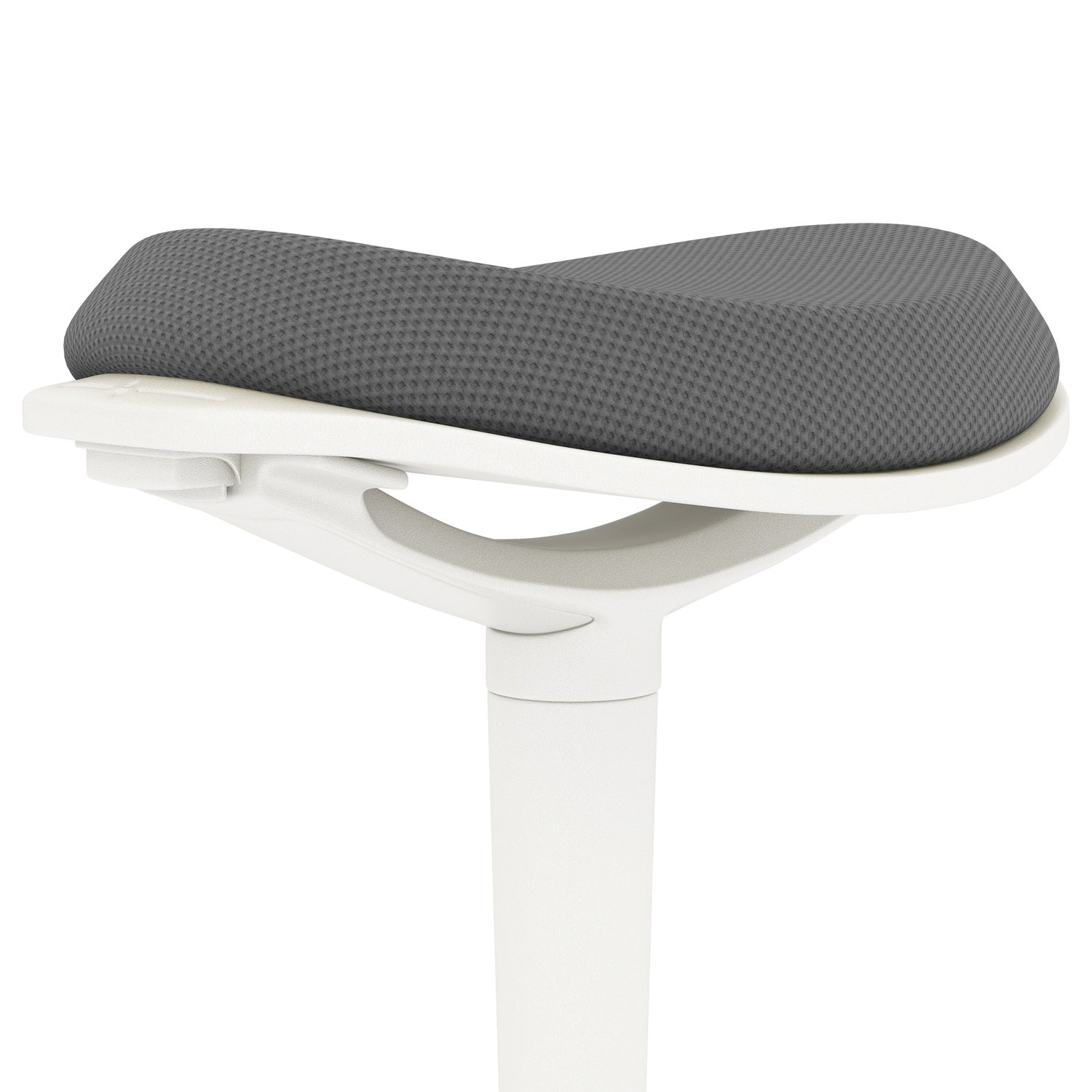 Ergonomischer Drehhocker – höhenverstellbar, graues Mesh
