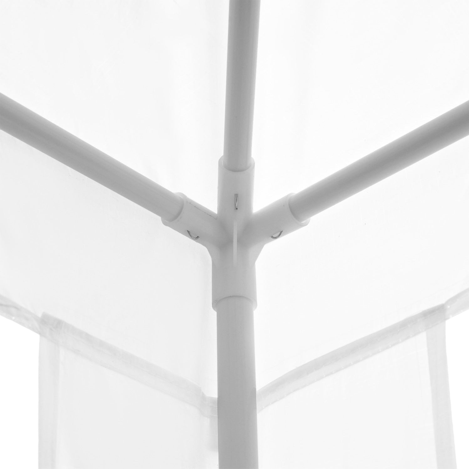 Feesttent, 2,7x2,7M, Stabiel Stalen Frame, Wit Zeildoek