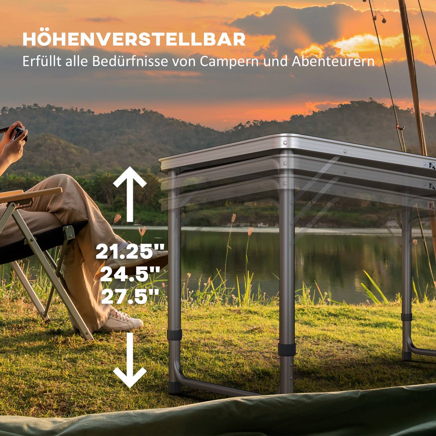 Fällbart ölpongbord 240x60 cm – Justerbart svart aluminium