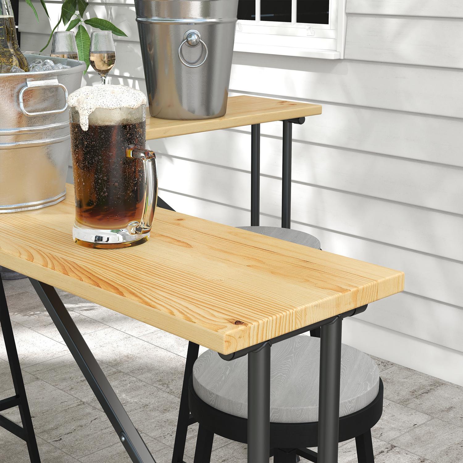 Opvouwbare biertafel voor 20 personen, 105 cm, 120 kg capaciteit