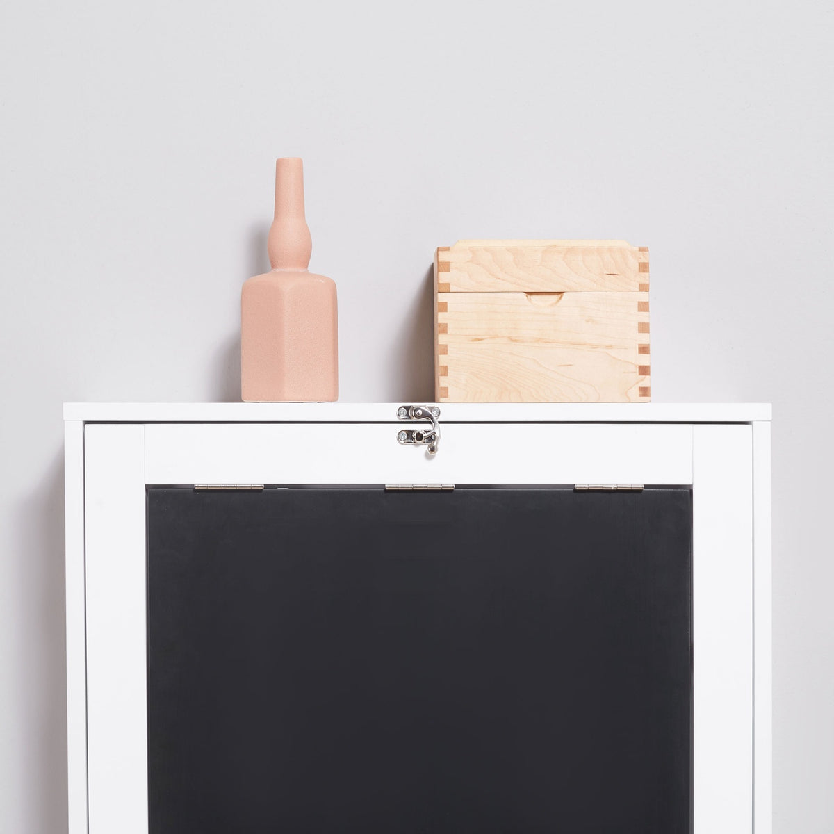 Inklapbaar bureau, 5 vakken, wit & zwart, 60x94,5x147cm
