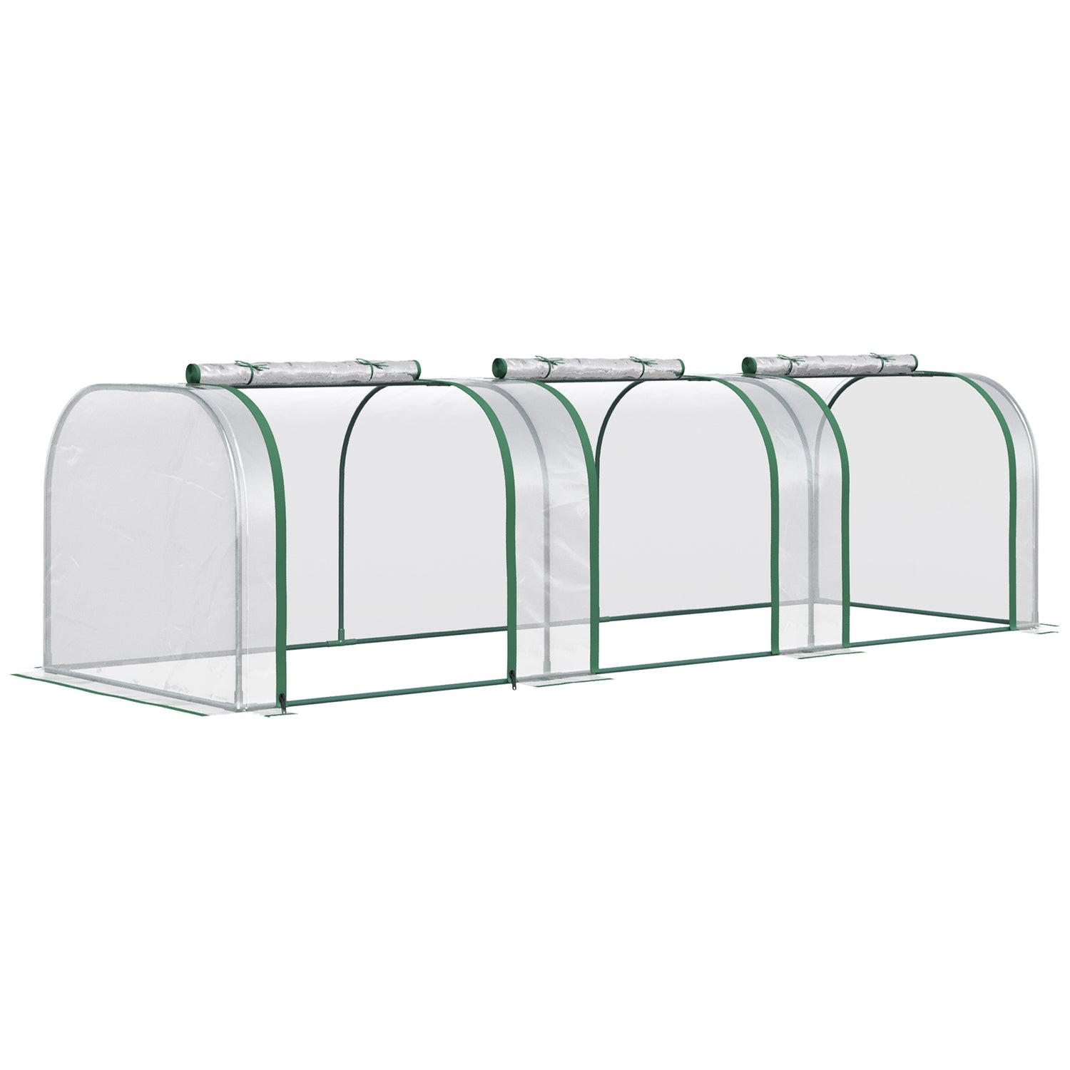 Tunnelkas met deur, stalen frame, 295 x 100 x 80 cm