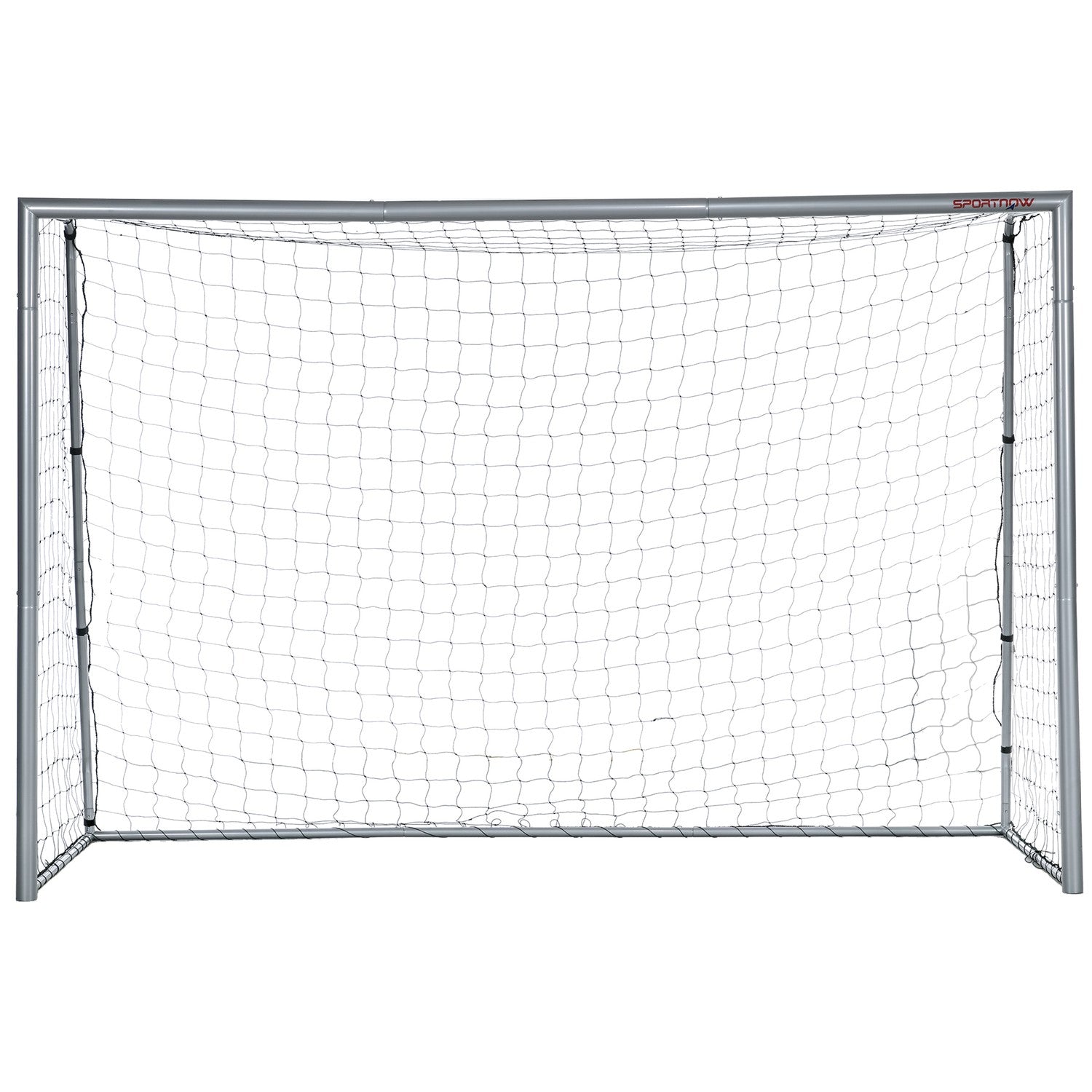 Fussballtor aus Stahl mit PE Mesh, 300x120x200 cm, Grau